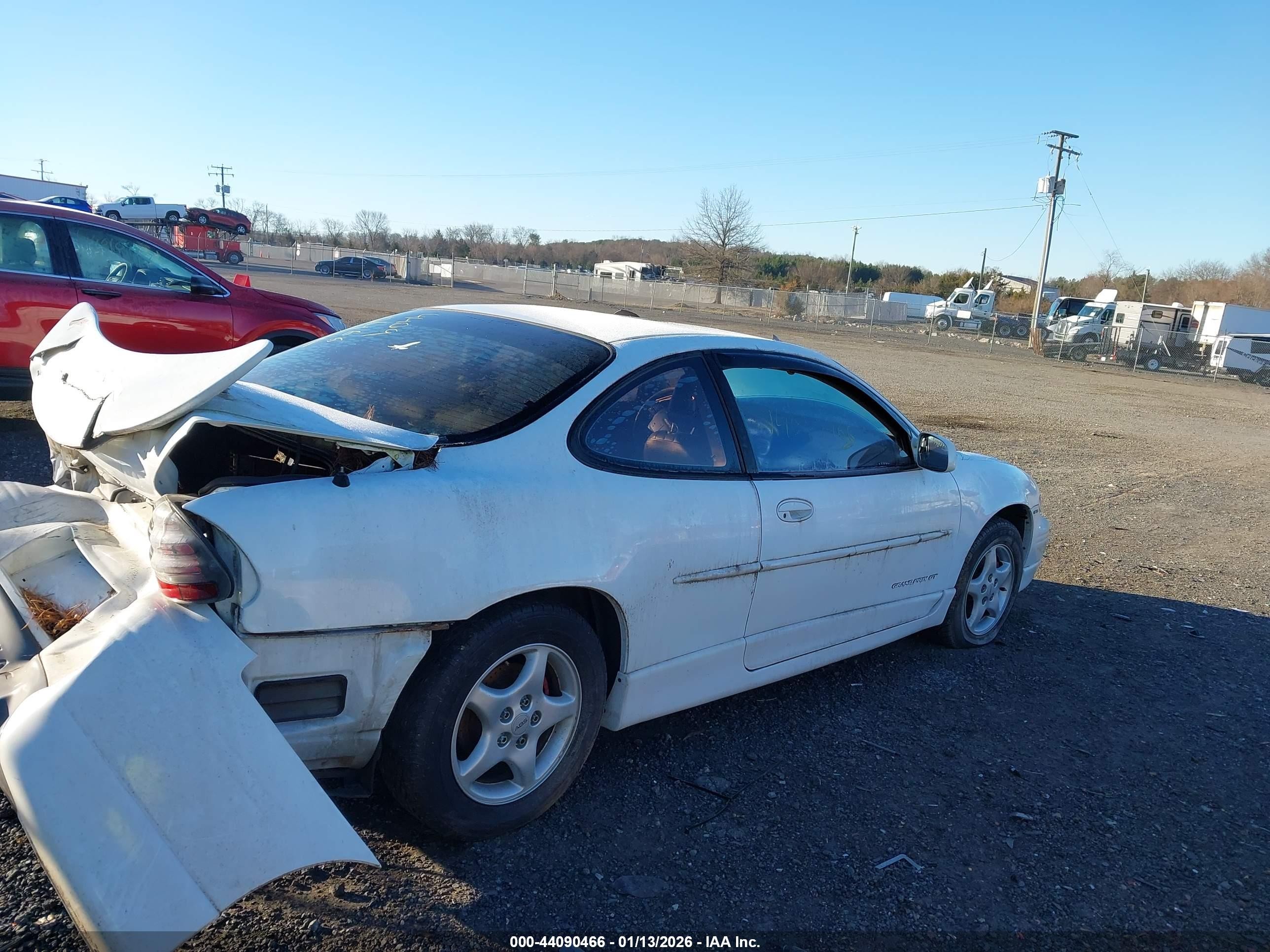 1997 Pontiac Grand Prix Gt White vin: 1G2WP12K6VF241273