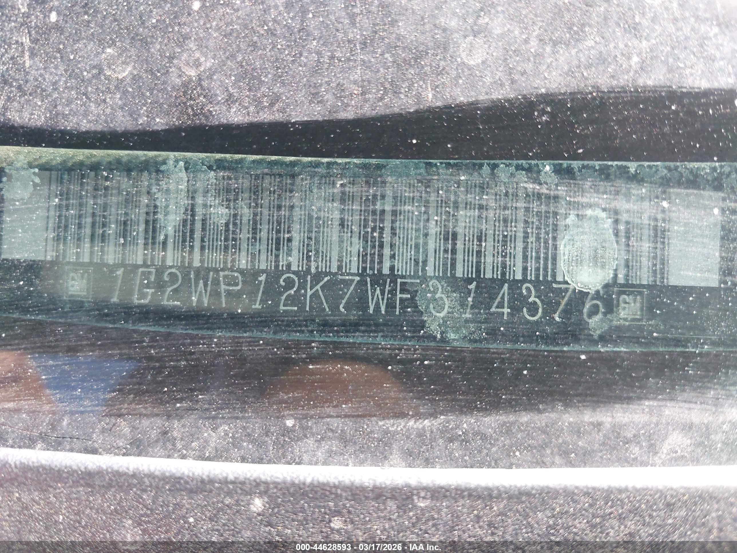 1998 Pontiac Grand Prix Gt Черный vin: 1G2WP12K7WF314376