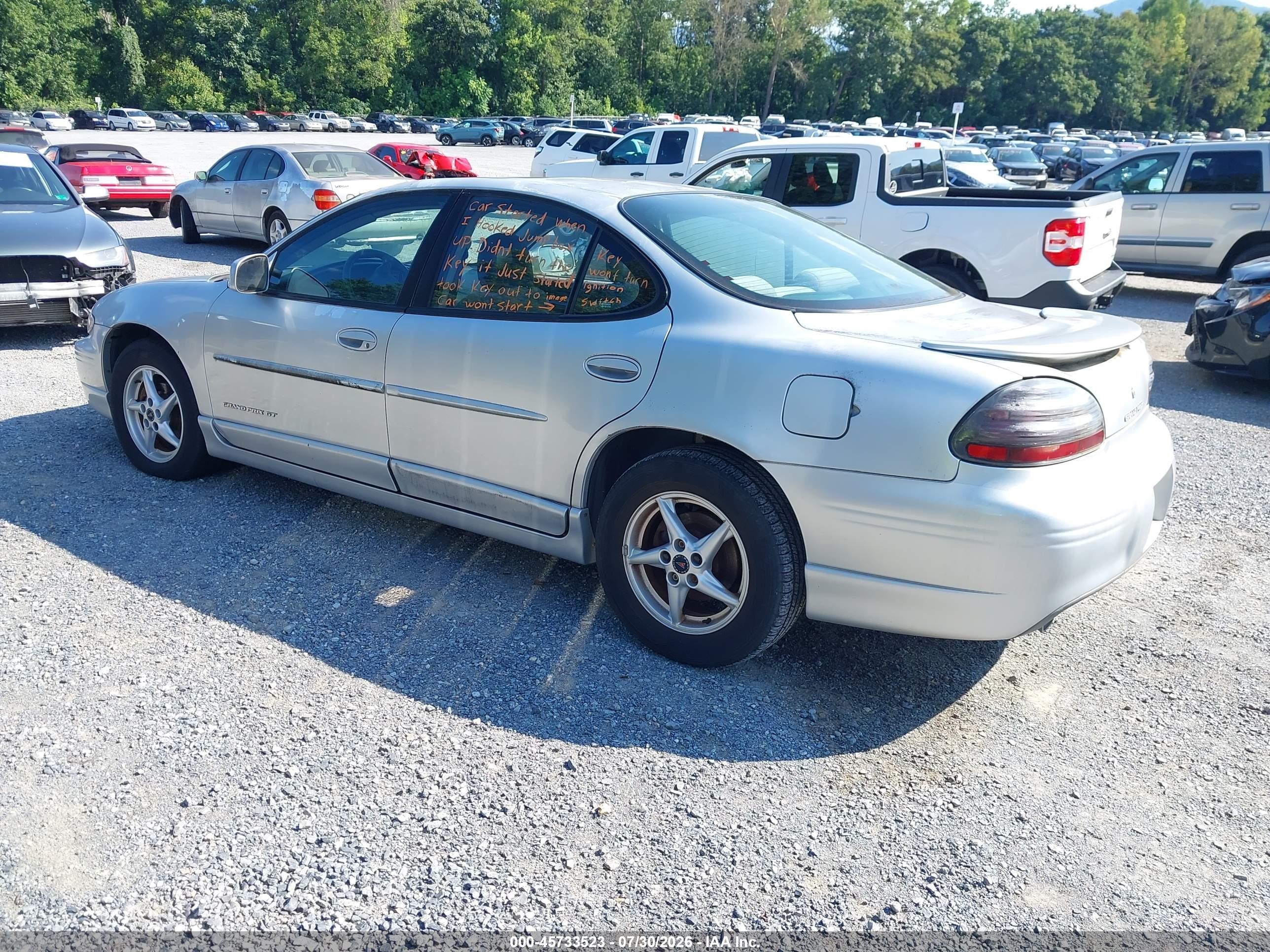 2003 Pontiac Grand Prix Gt Silver vin: 1G2WP52K33F152197