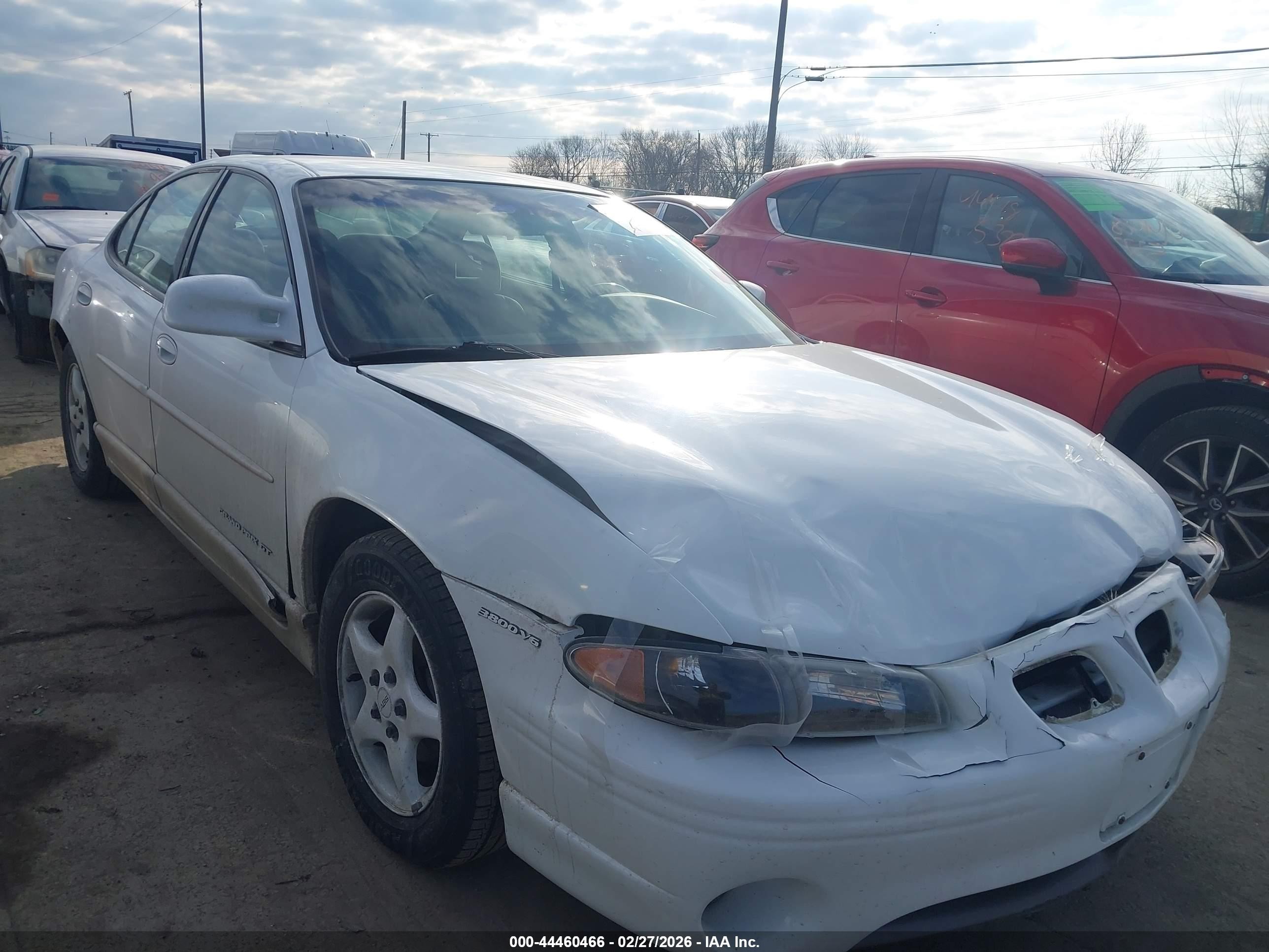 1998 Pontiac Grand Prix Gt Белый vin: 1G2WP52K3WF342313