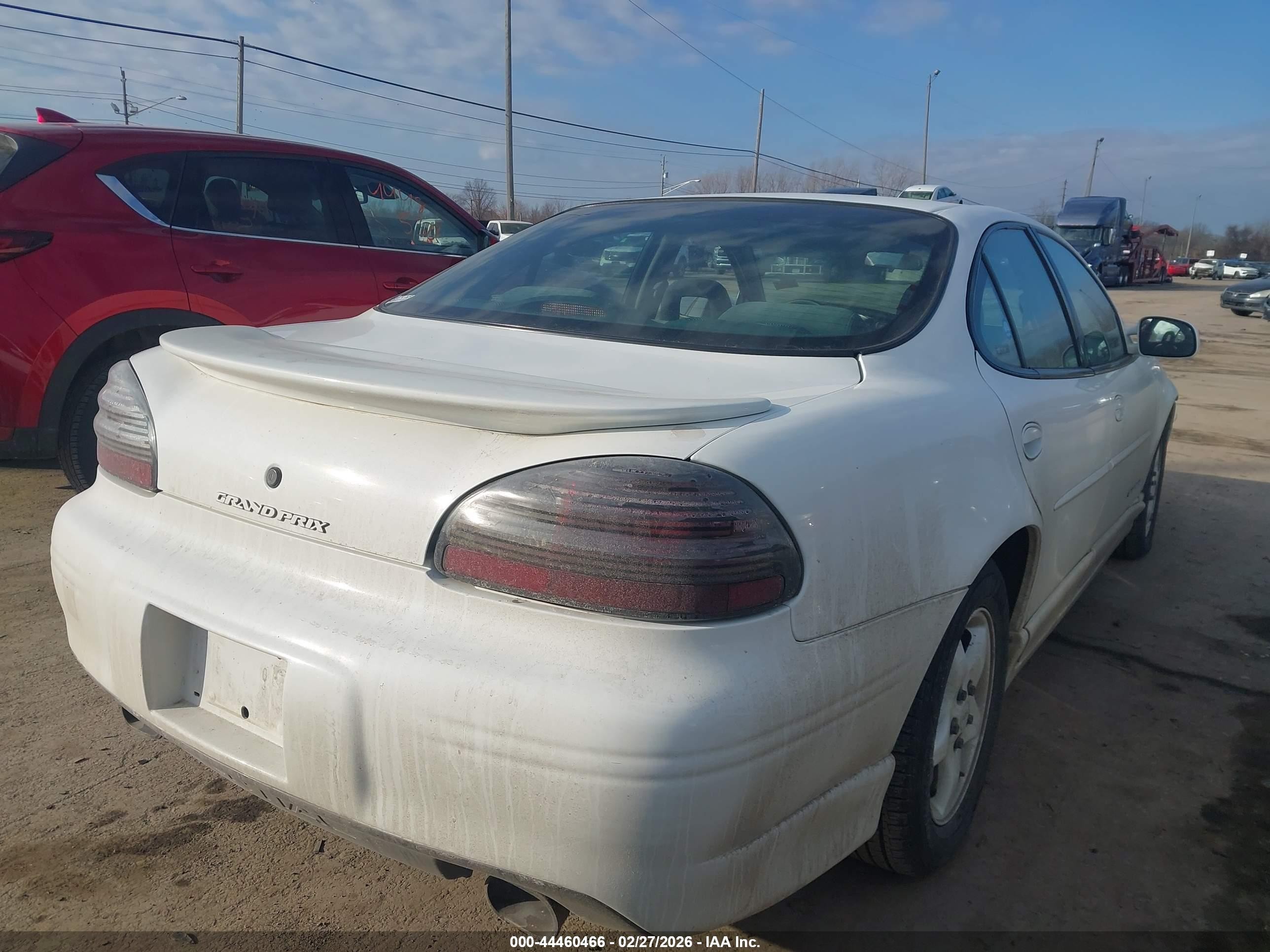 1998 Pontiac Grand Prix Gt White vin: 1G2WP52K3WF342313