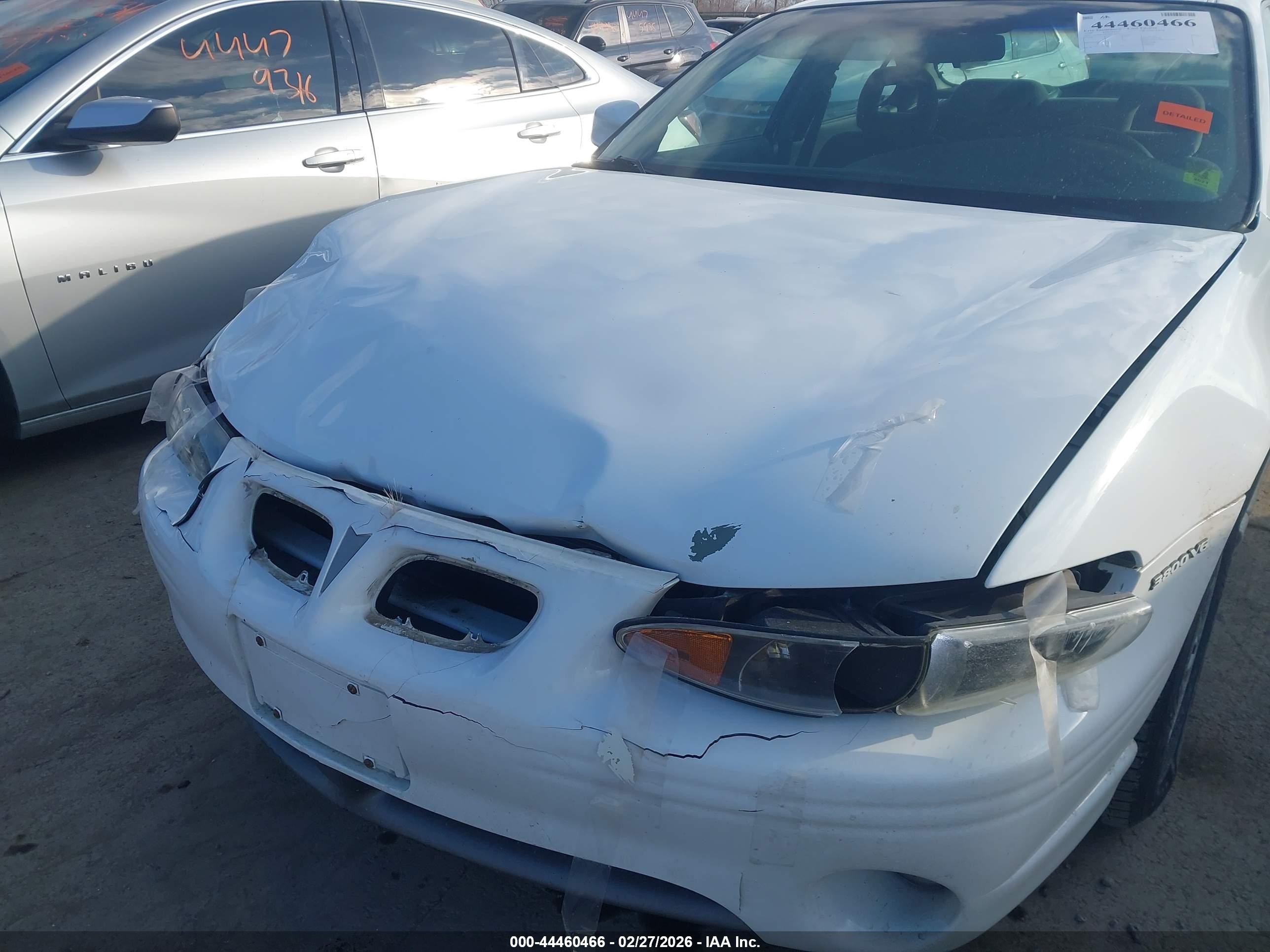 1998 Pontiac Grand Prix Gt White vin: 1G2WP52K3WF342313