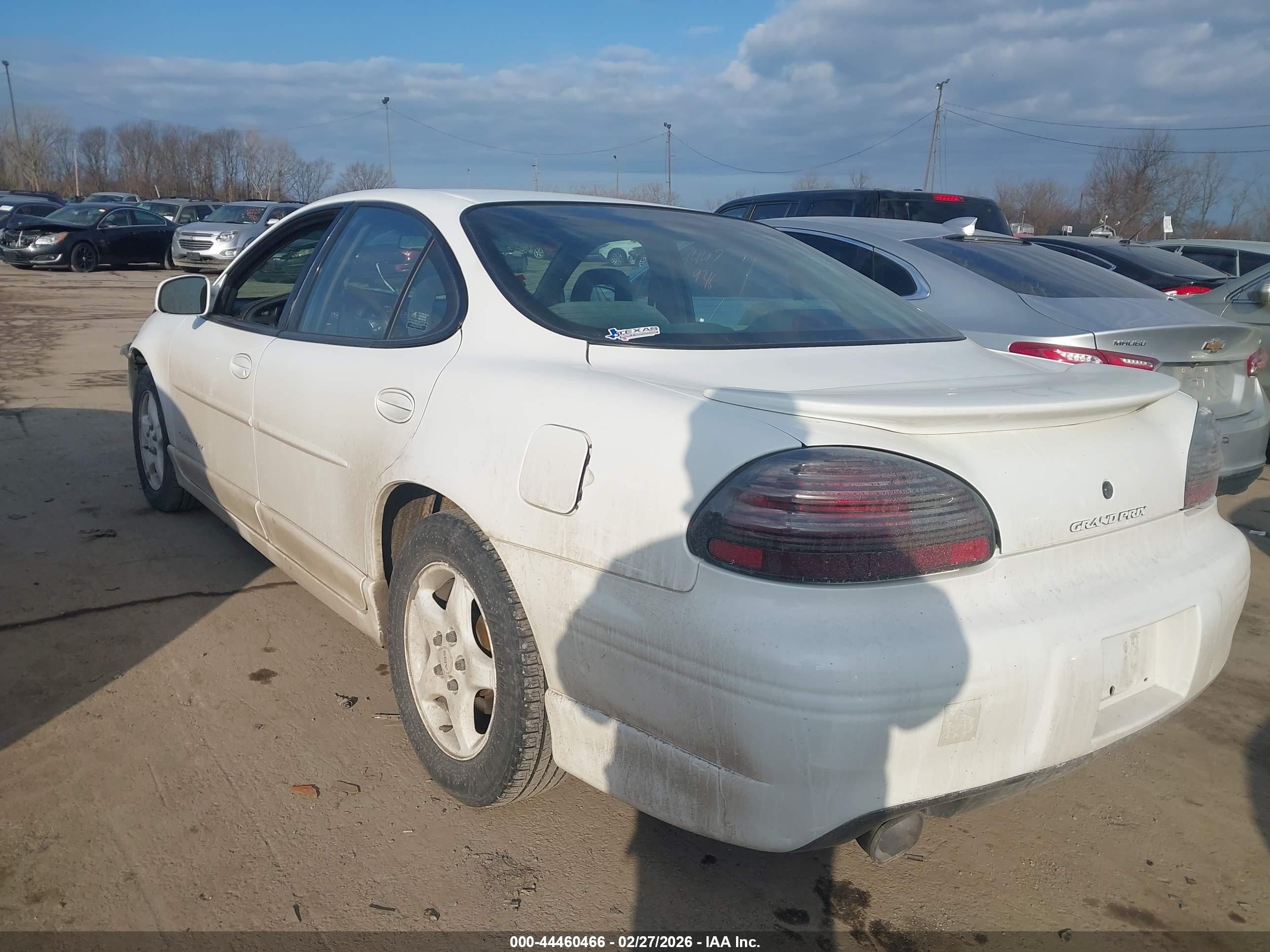 1998 Pontiac Grand Prix Gt White vin: 1G2WP52K3WF342313