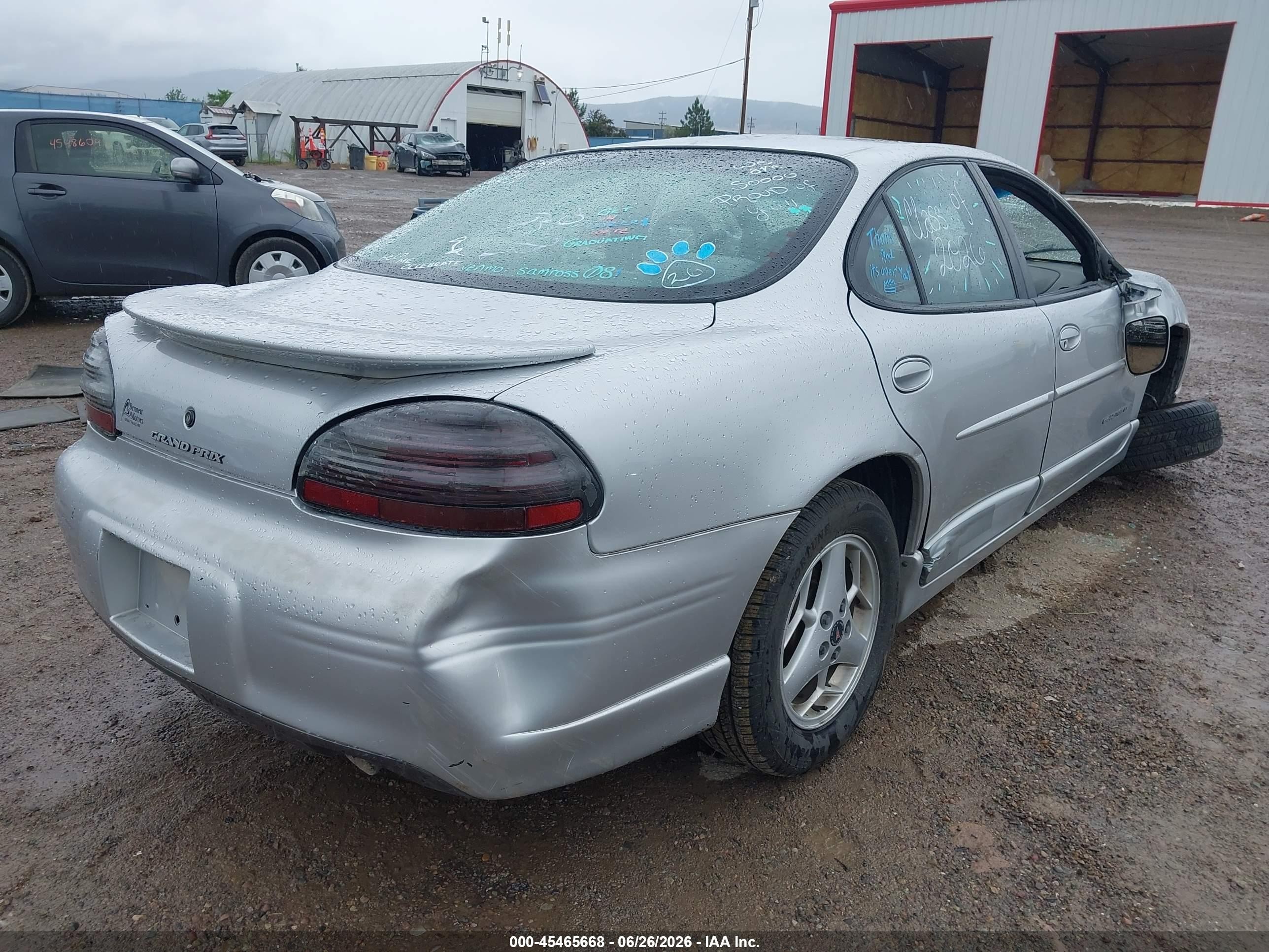 2001 Pontiac Grand Prix Gt Silver vin: 1G2WP52K51F116959