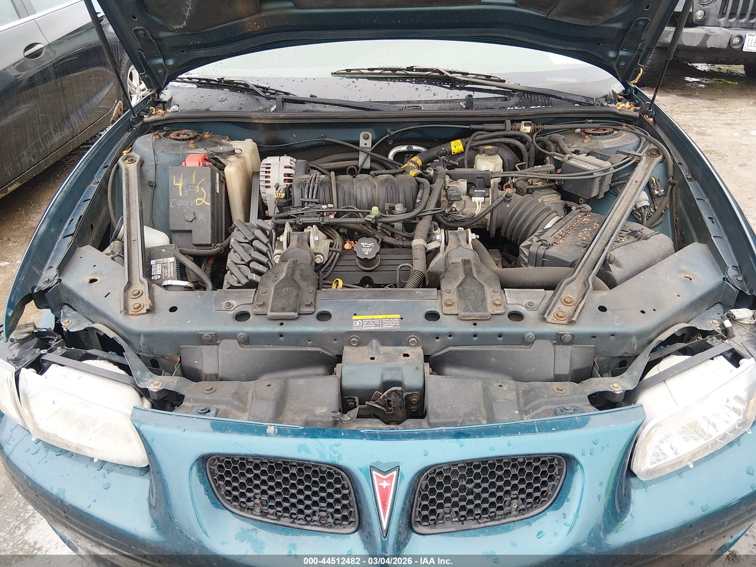 2003 Pontiac Grand Prix Gt Turquoise vin: 1G2WP52K53F118309