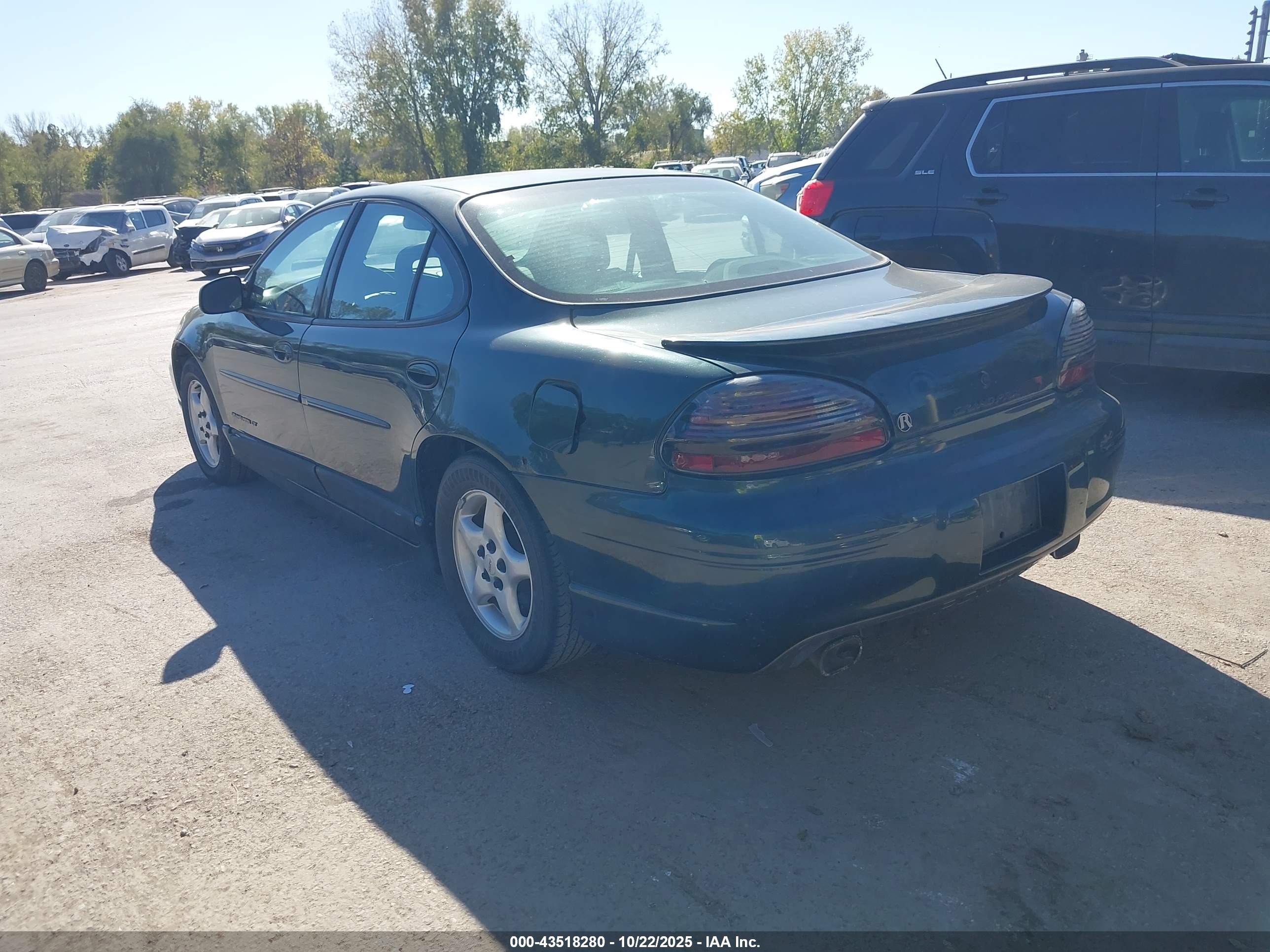 1998 Pontiac Grand Prix Gt Зеленый vin: 1G2WP52K6WF234560