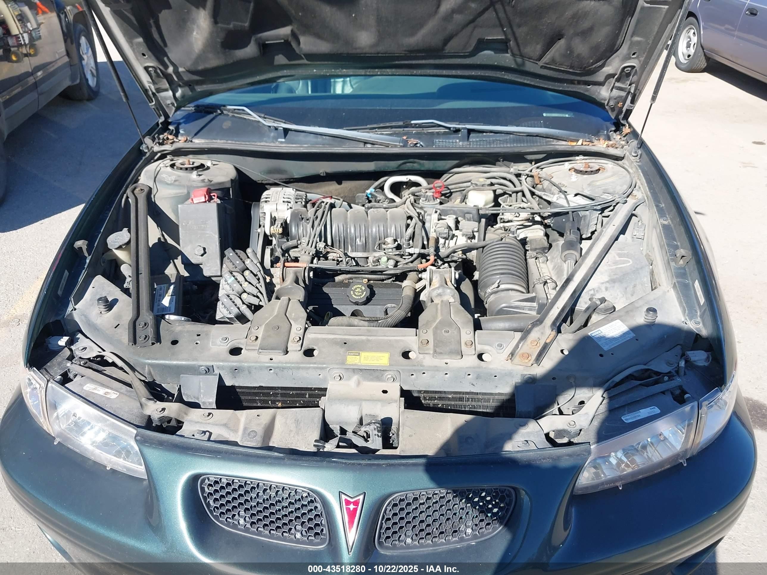 1998 Pontiac Grand Prix Gt Зеленый vin: 1G2WP52K6WF234560