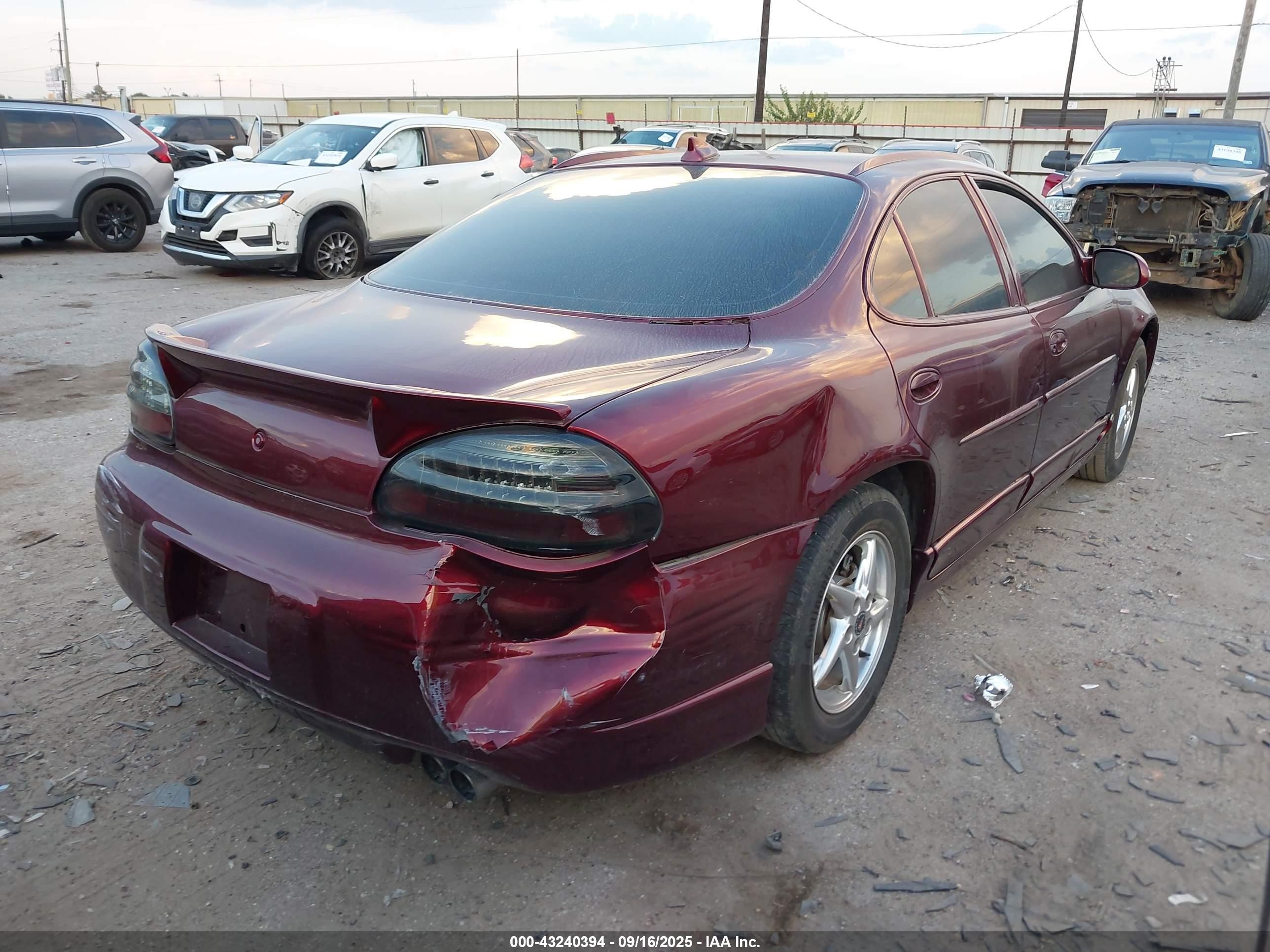 2002 Pontiac Grand Prix Gtp Maroon vin: 1G2WR52162F246610