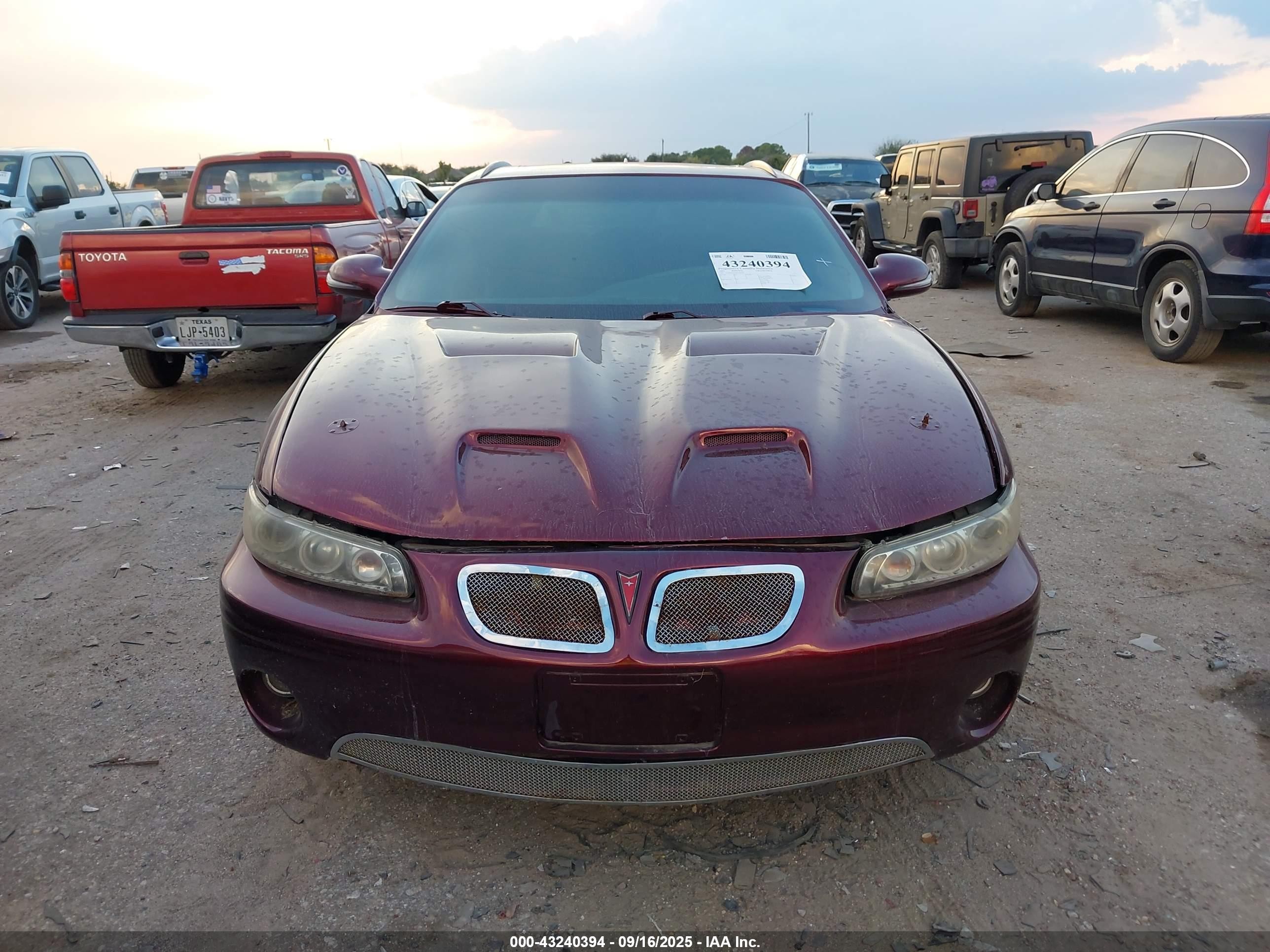 2002 Pontiac Grand Prix Gtp Maroon vin: 1G2WR52162F246610