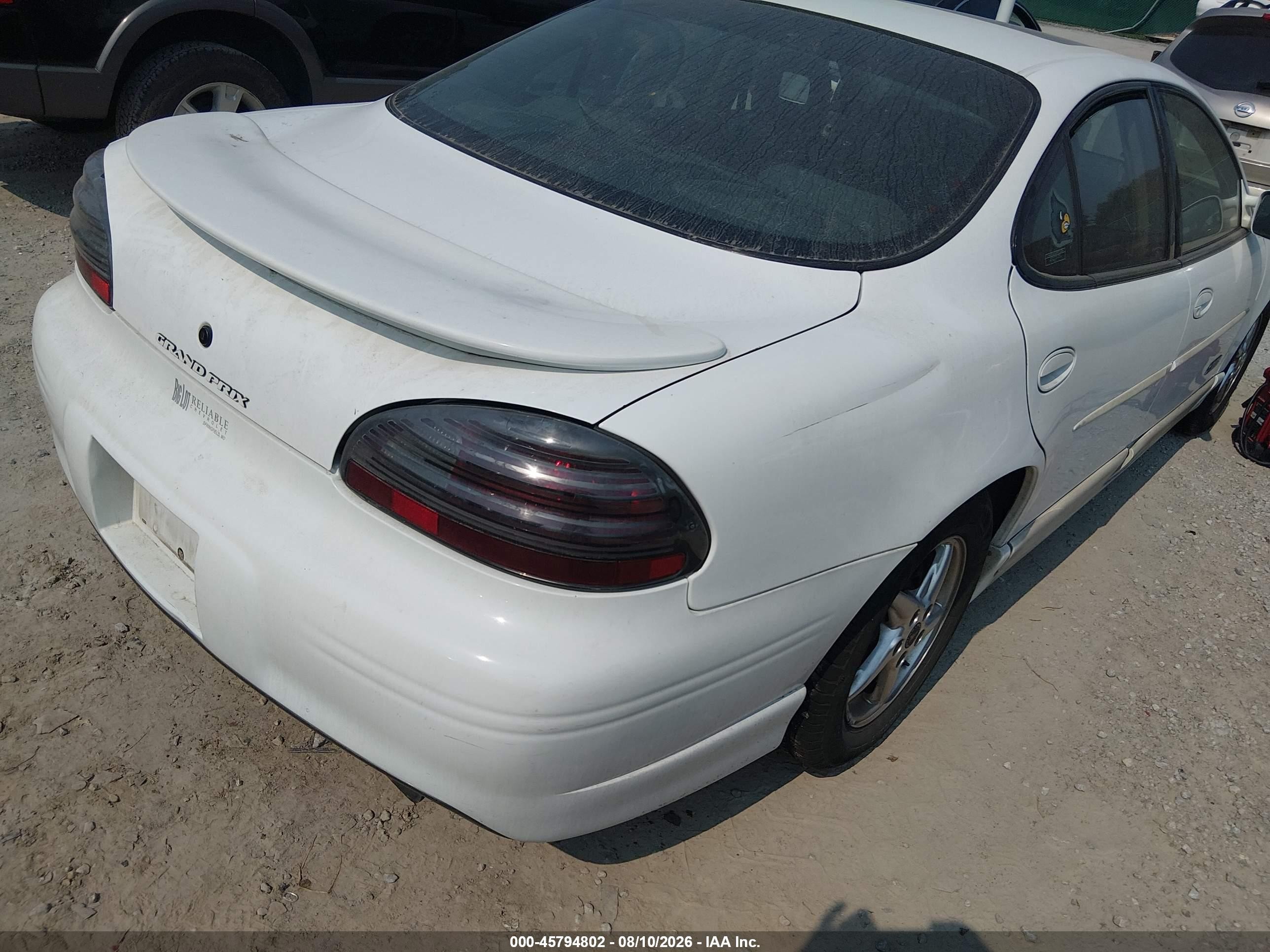 2000 Pontiac Grand Prix Gtp White vin: 1G2WR5218YF111069