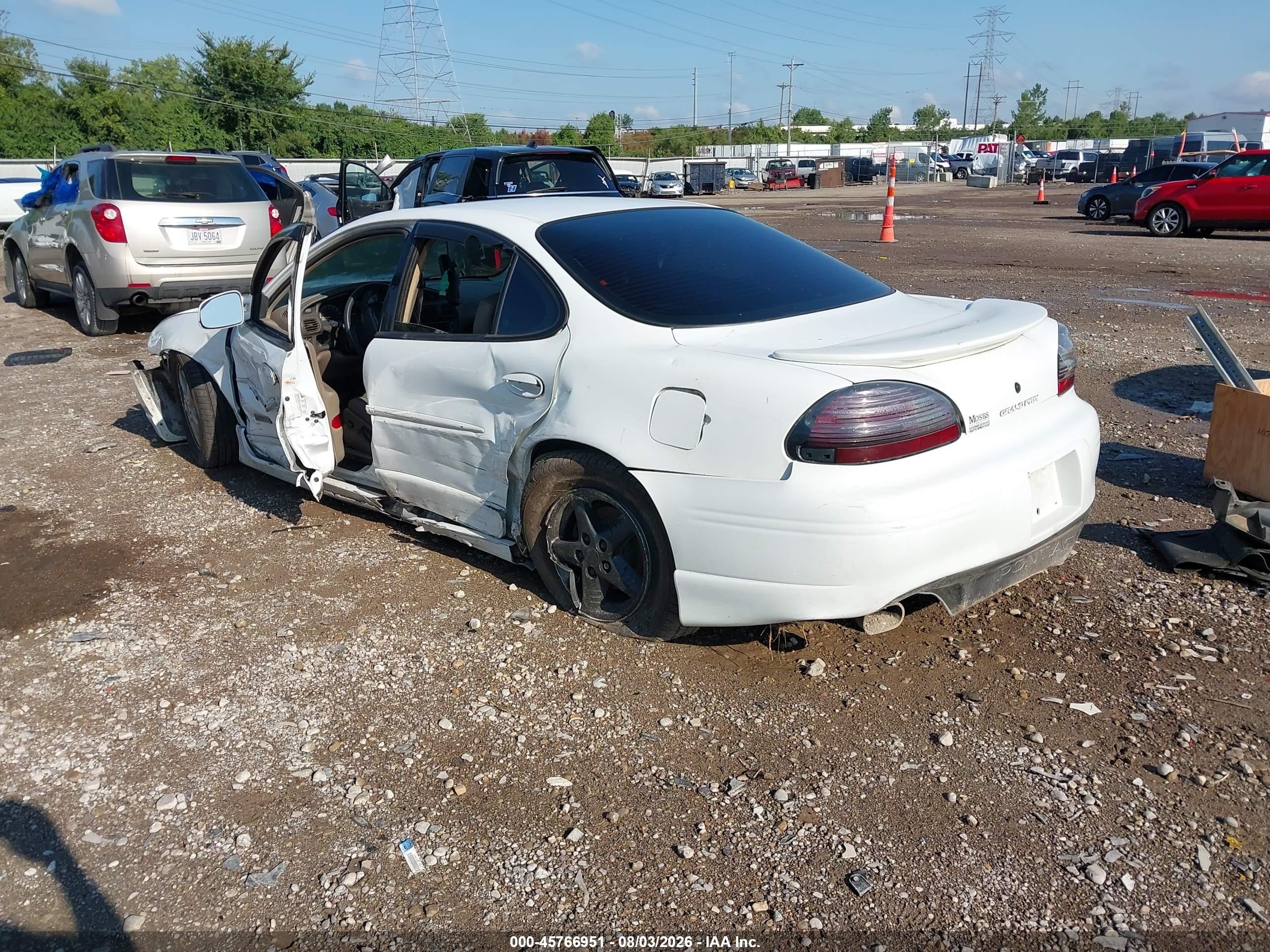 2000 Pontiac Grand Prix Gtp White vin: 1G2WR5218YF238131