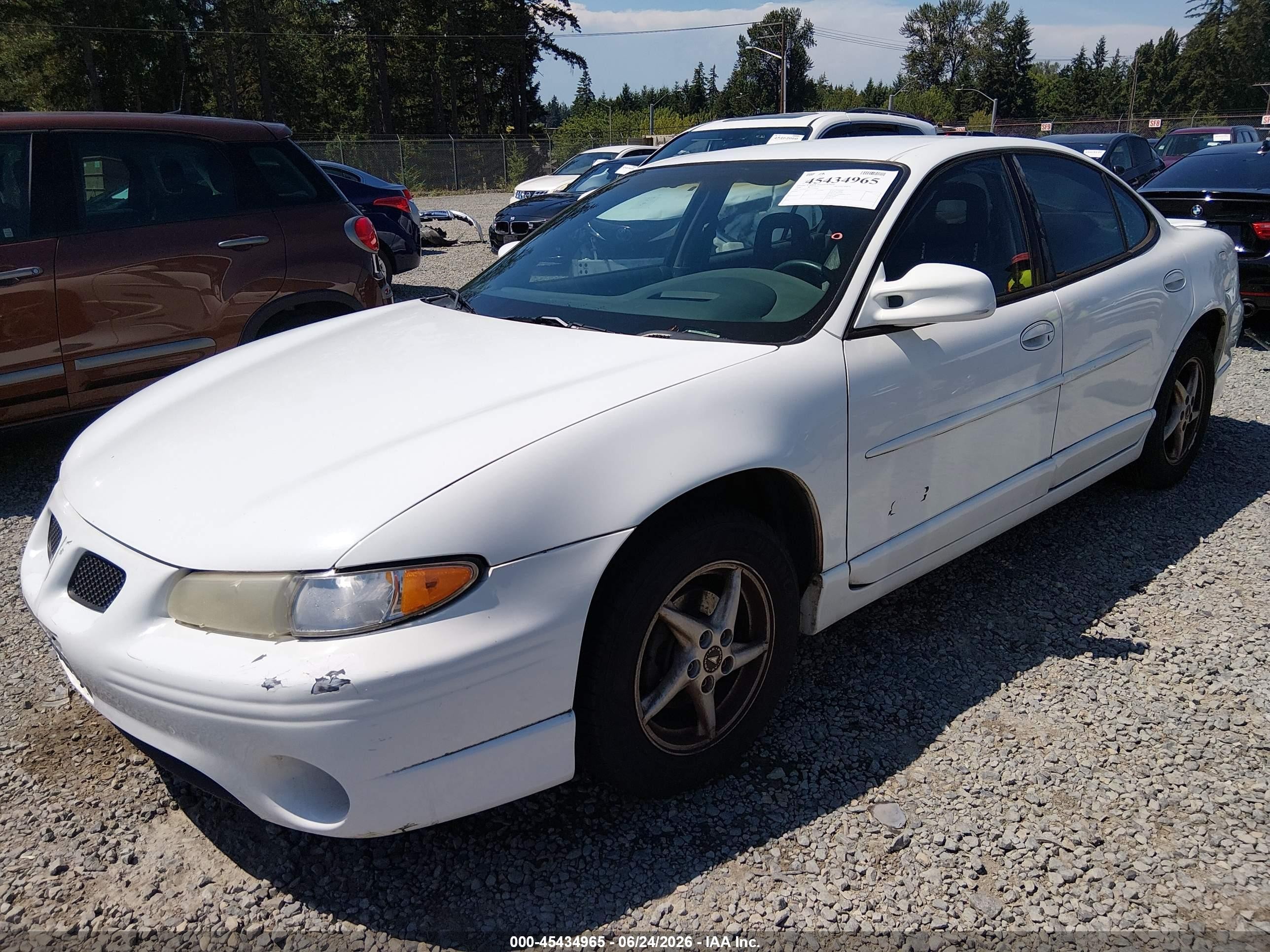 1999 Pontiac Grand Prix Gtp White vin: 1G2WR5219XF210286