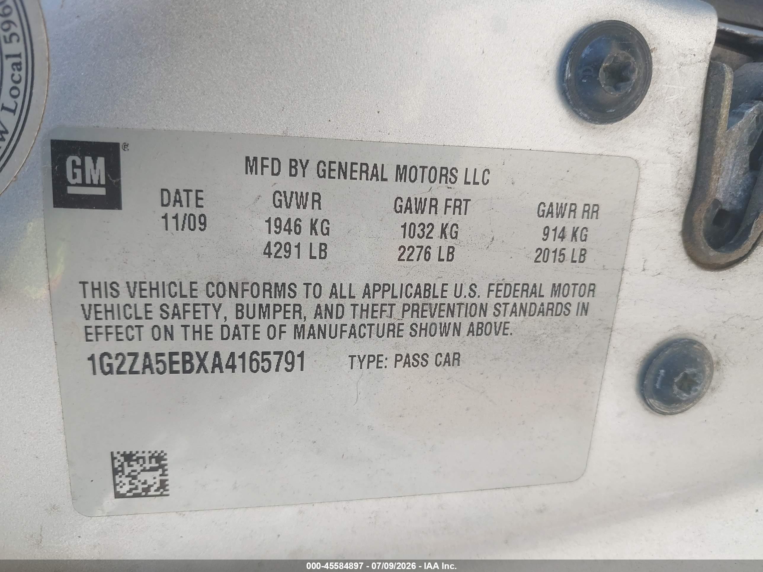 2010 Pontiac G6   Silver vin: 1G2ZA5EBXA4165791