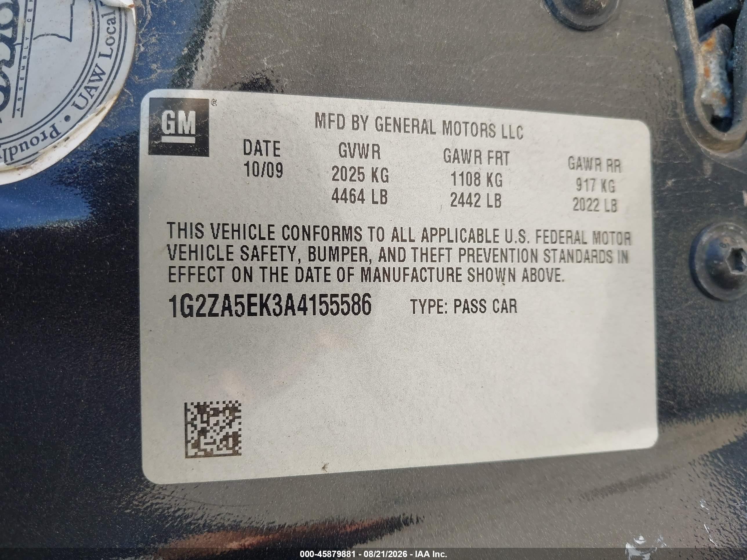 2010 Pontiac G6   Black vin: 1G2ZA5EK3A4155586