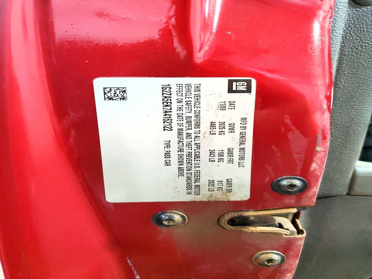 2010 Pontiac G6 Red vin: 1G2ZA5EK7A4162122