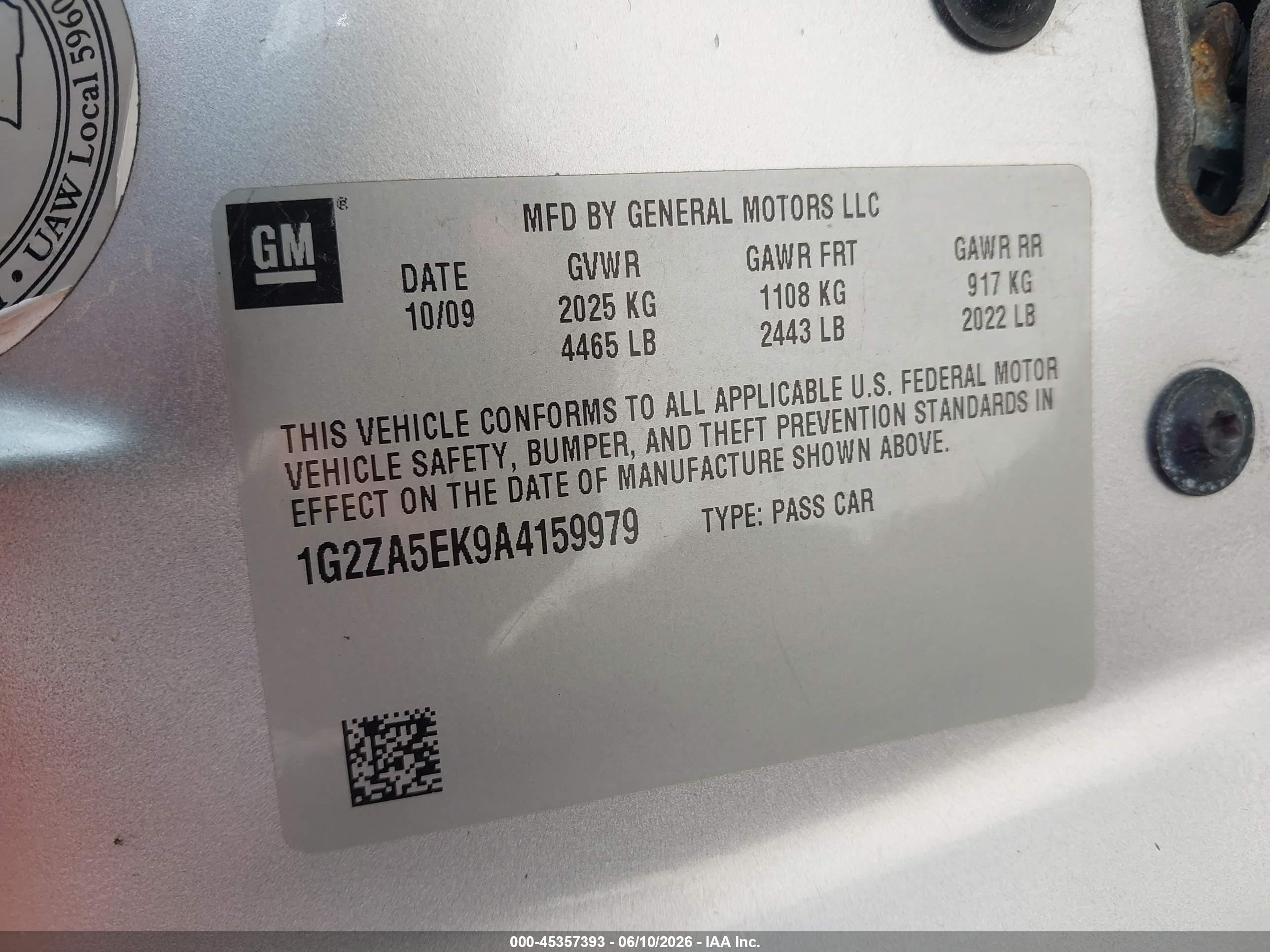 2010 Pontiac G6   Silver vin: 1G2ZA5EK9A4159979