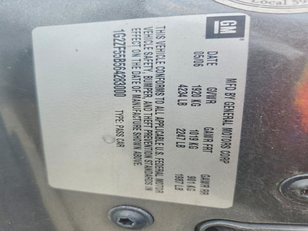 2006 Pontiac G6 Se Gray vin: 1G2ZF55B564283000