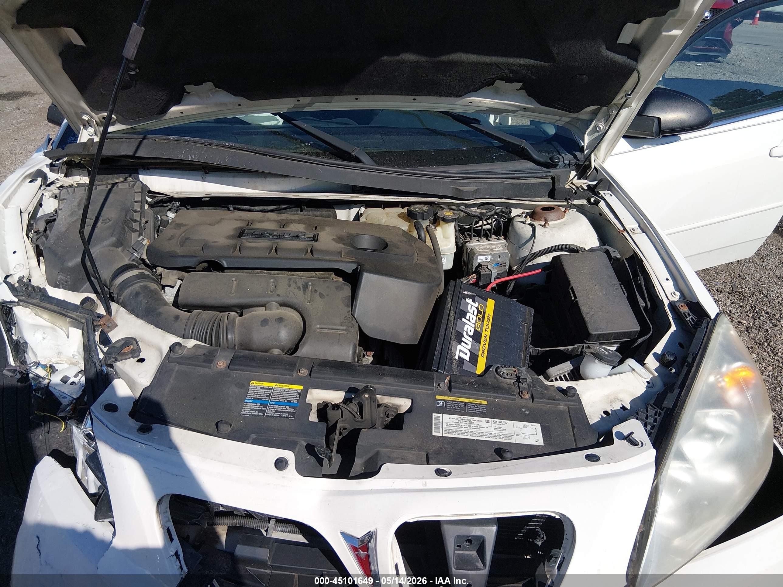 2006 Pontiac G6   Белый vin: 1G2ZF55B864183571