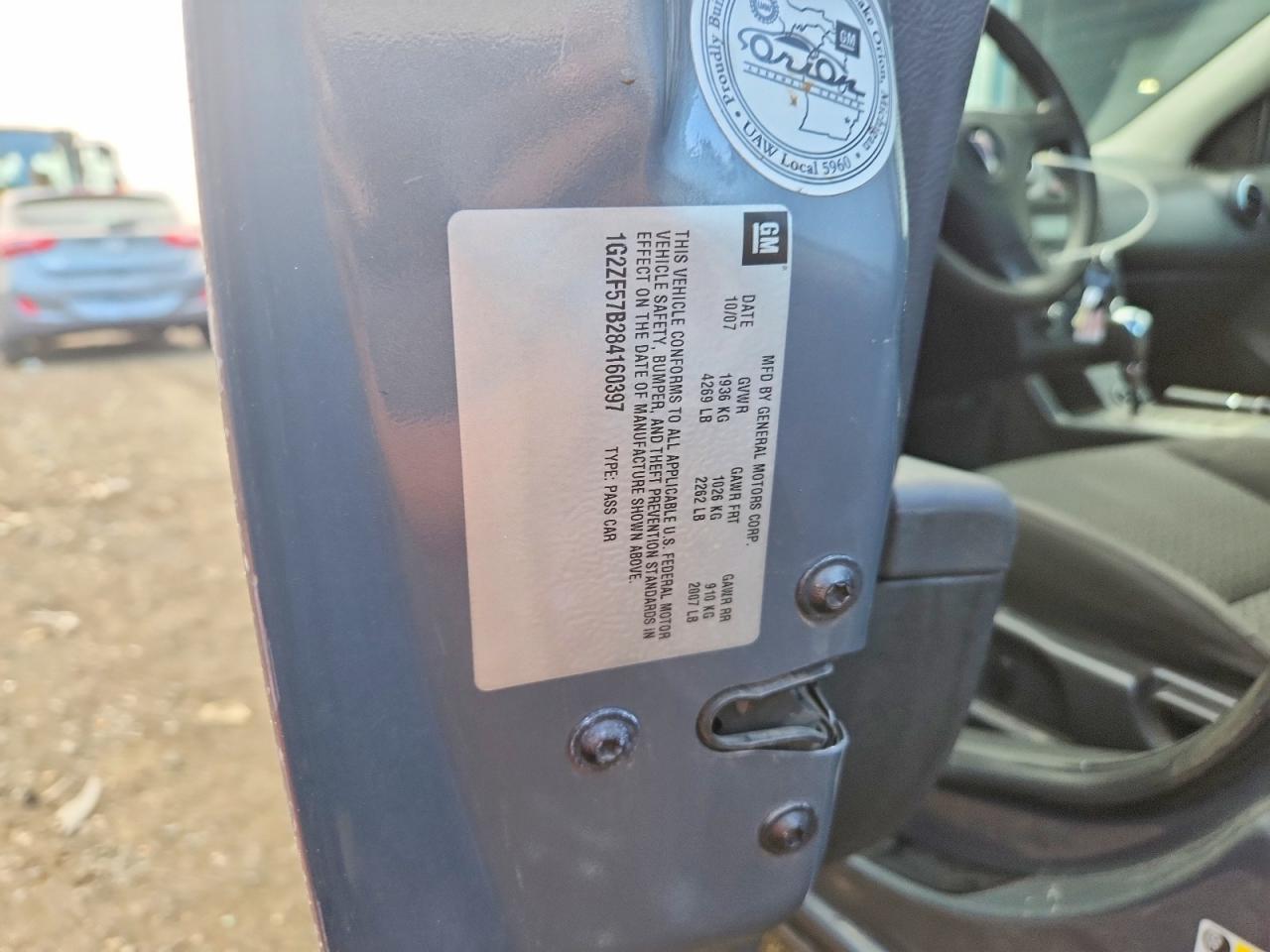 2008 Pontiac G6 Value Leader Gray vin: 1G2ZF57B284160397