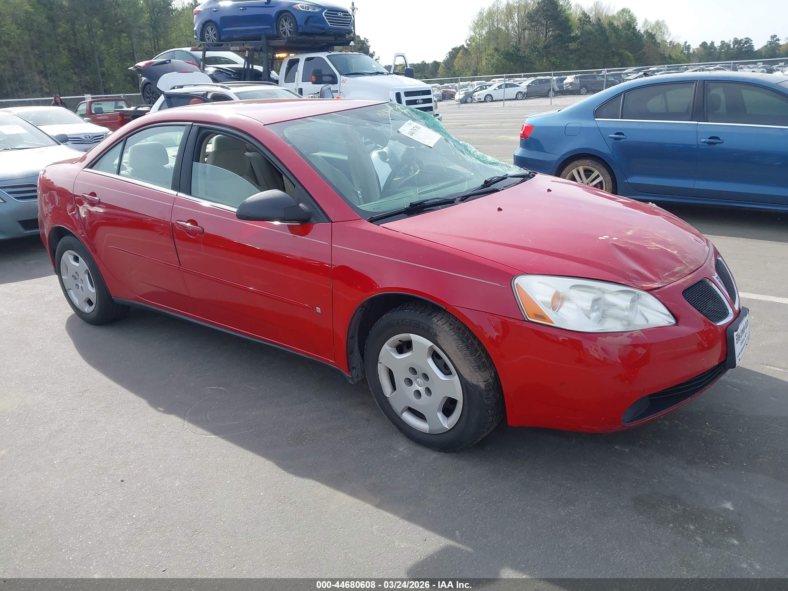 2007 Pontiac G6 Value Leader Red vin: 1G2ZF58B674129022