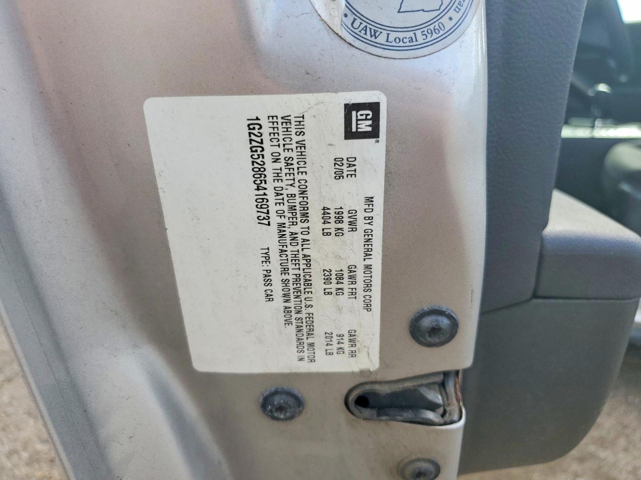 2005 Pontiac G6 Gray vin: 1G2ZG528654169737