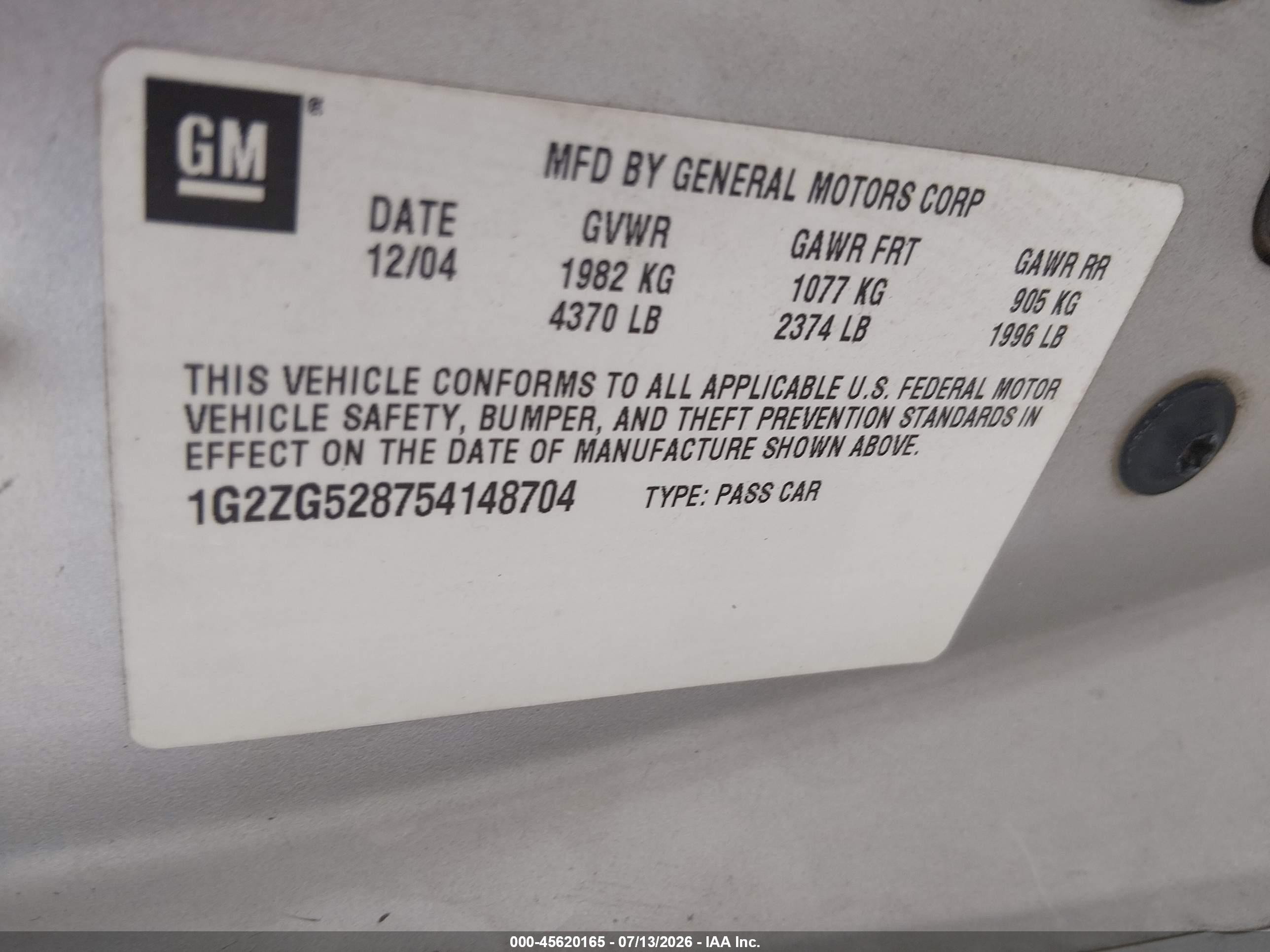2005 Pontiac G6   Silver vin: 1G2ZG528754148704