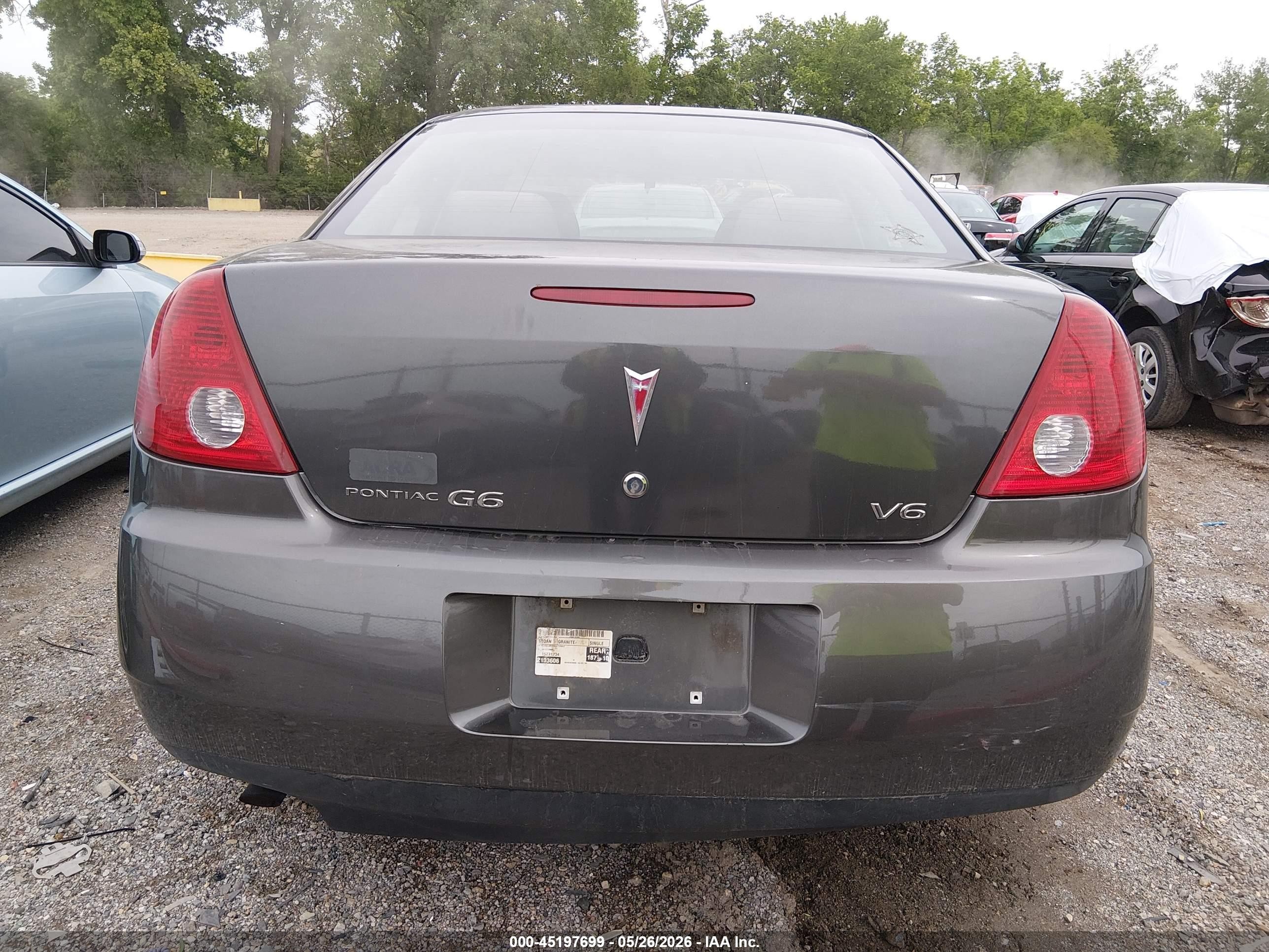 2006 Pontiac G6   Gray vin: 1G2ZG578664112657