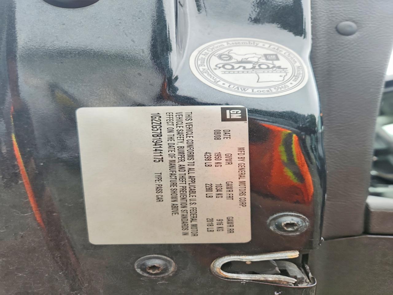 2009 Pontiac G6 Black vin: 1G2ZG57B194141175