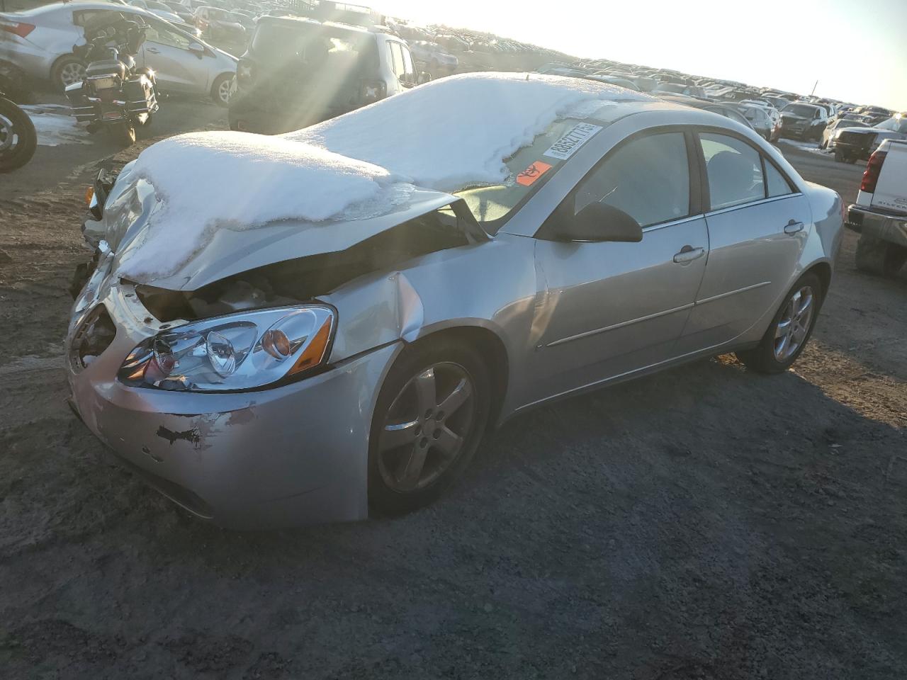 2008 Pontiac G6 Base Silver vin: 1G2ZG57B484211475