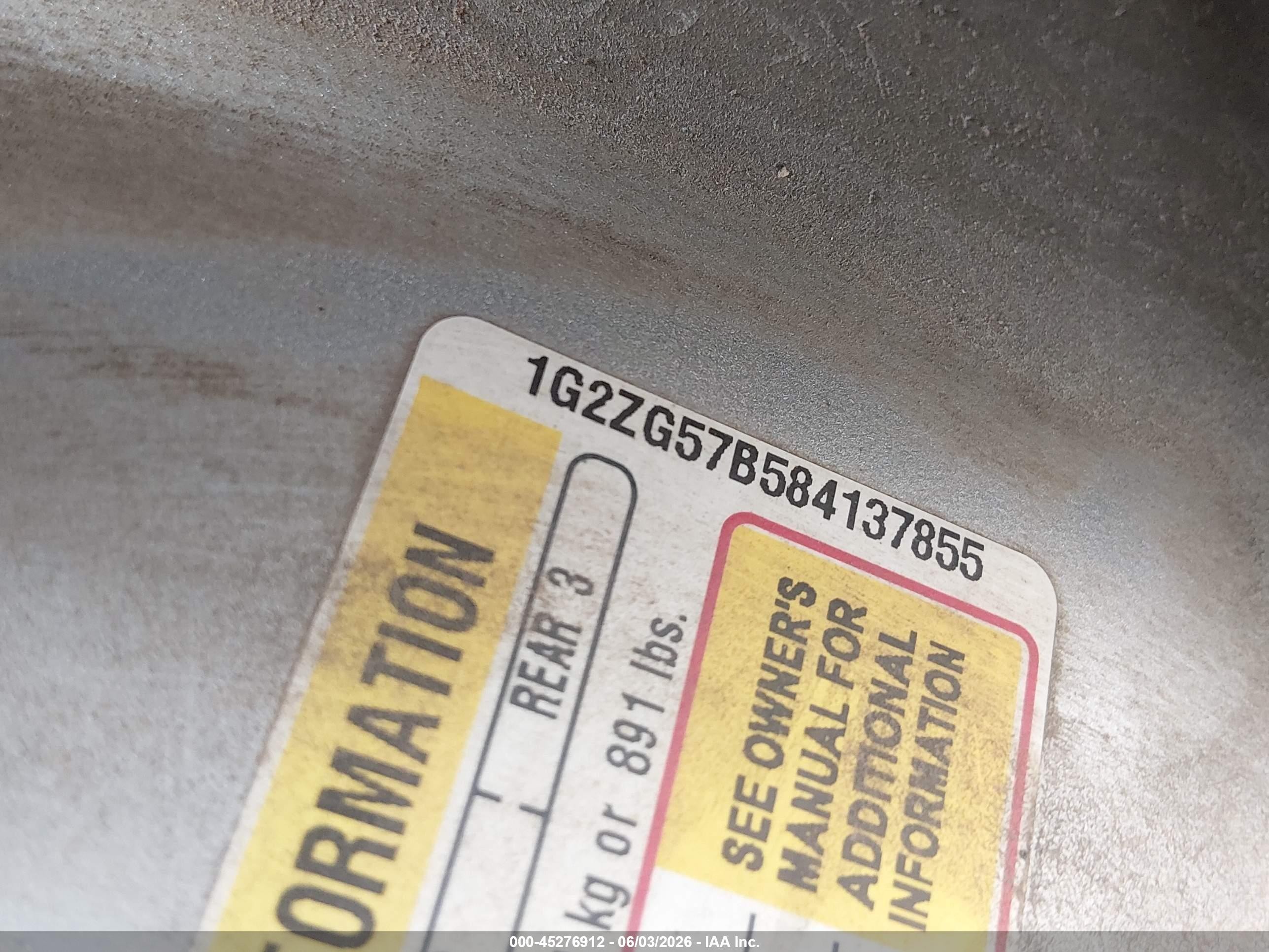 2008 Pontiac G6   Silver vin: 1G2ZG57B584137855