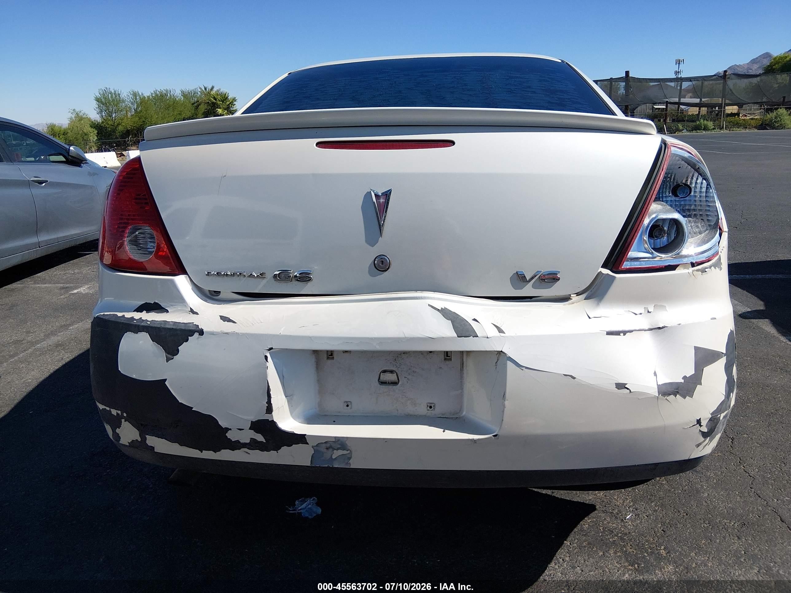 2008 Pontiac G6 White vin: 1G2ZG57N184156350