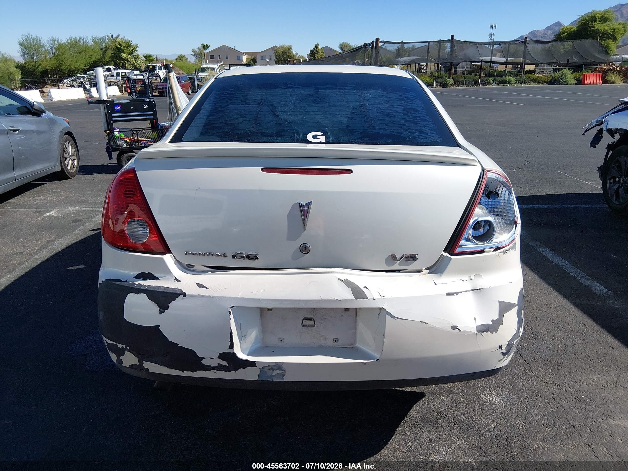 2008 Pontiac G6 White vin: 1G2ZG57N184156350