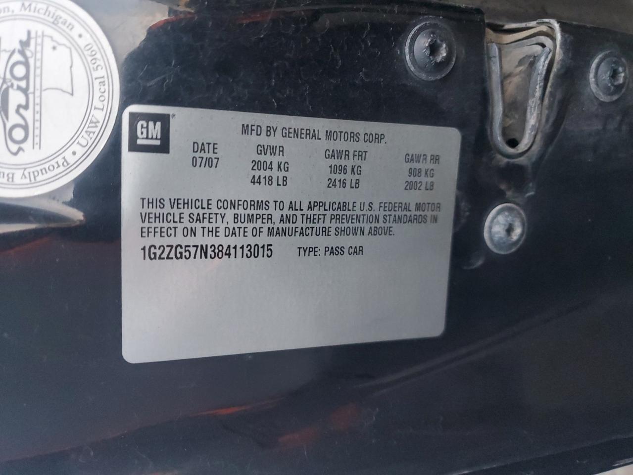 2008 Pontiac G6 Base Black vin: 1G2ZG57N384113015