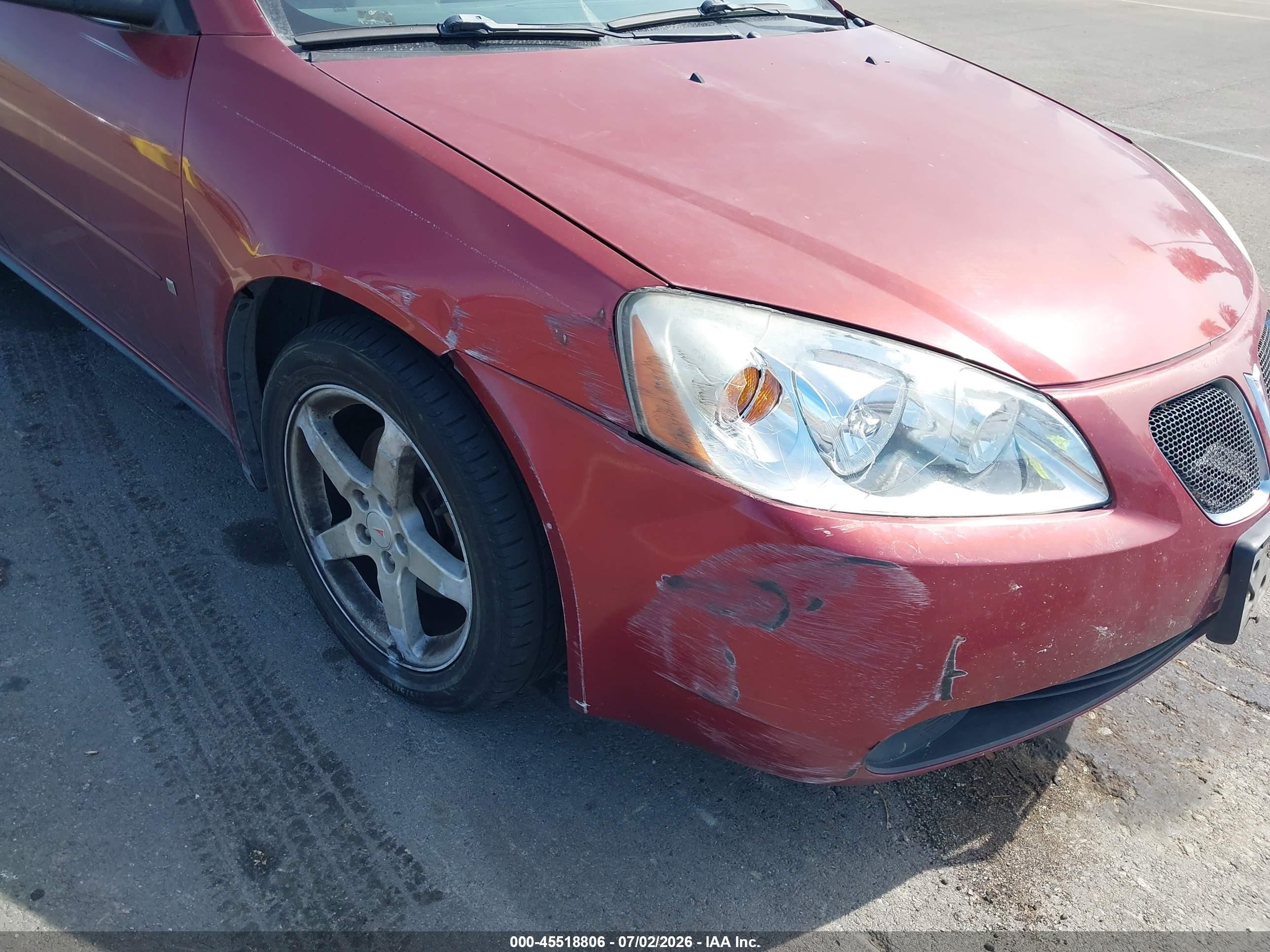 2008 Pontiac G6 Red vin: 1G2ZG57N384119011