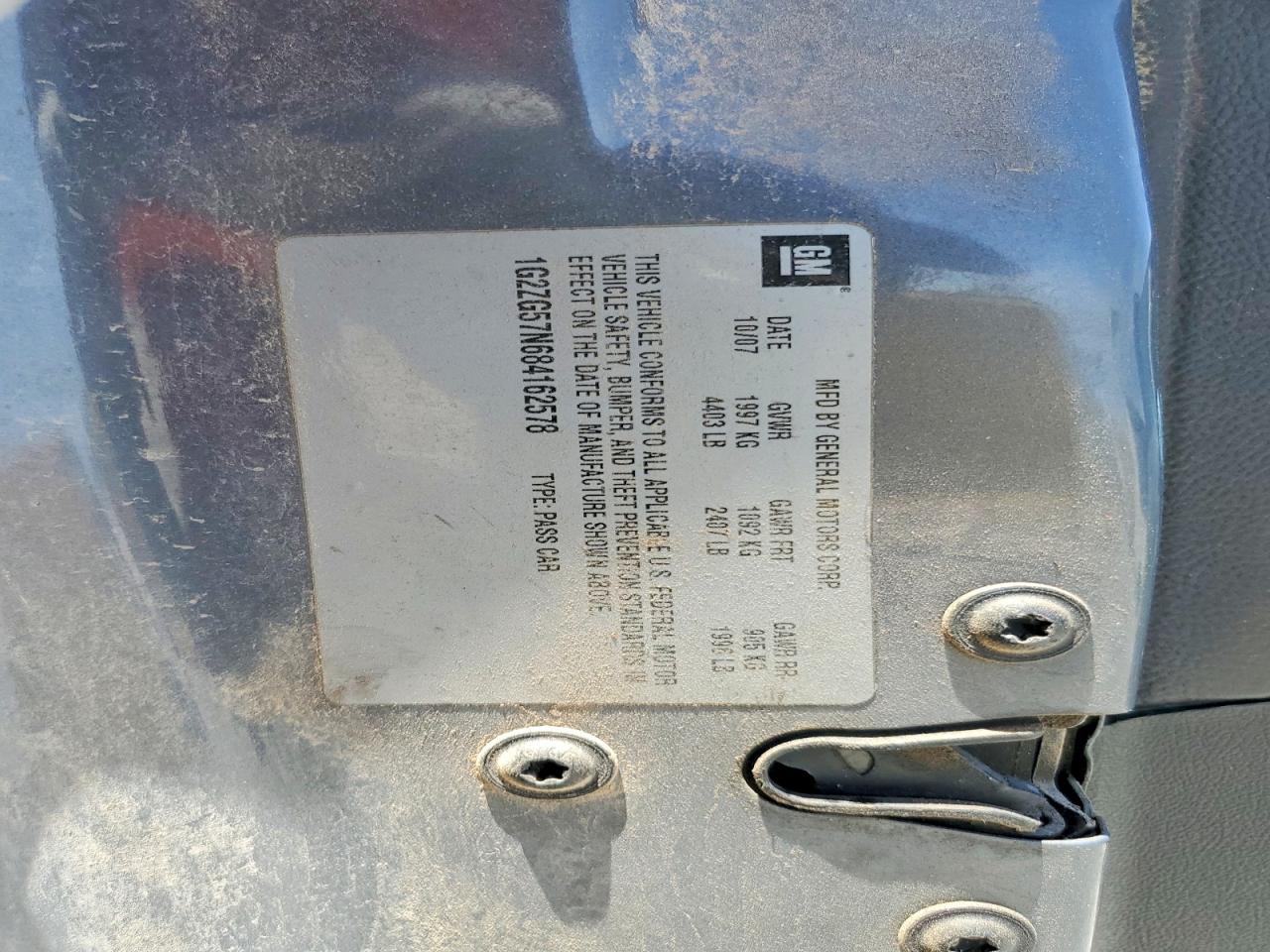 2008 Pontiac G6 Base Gray vin: 1G2ZG57N684162578