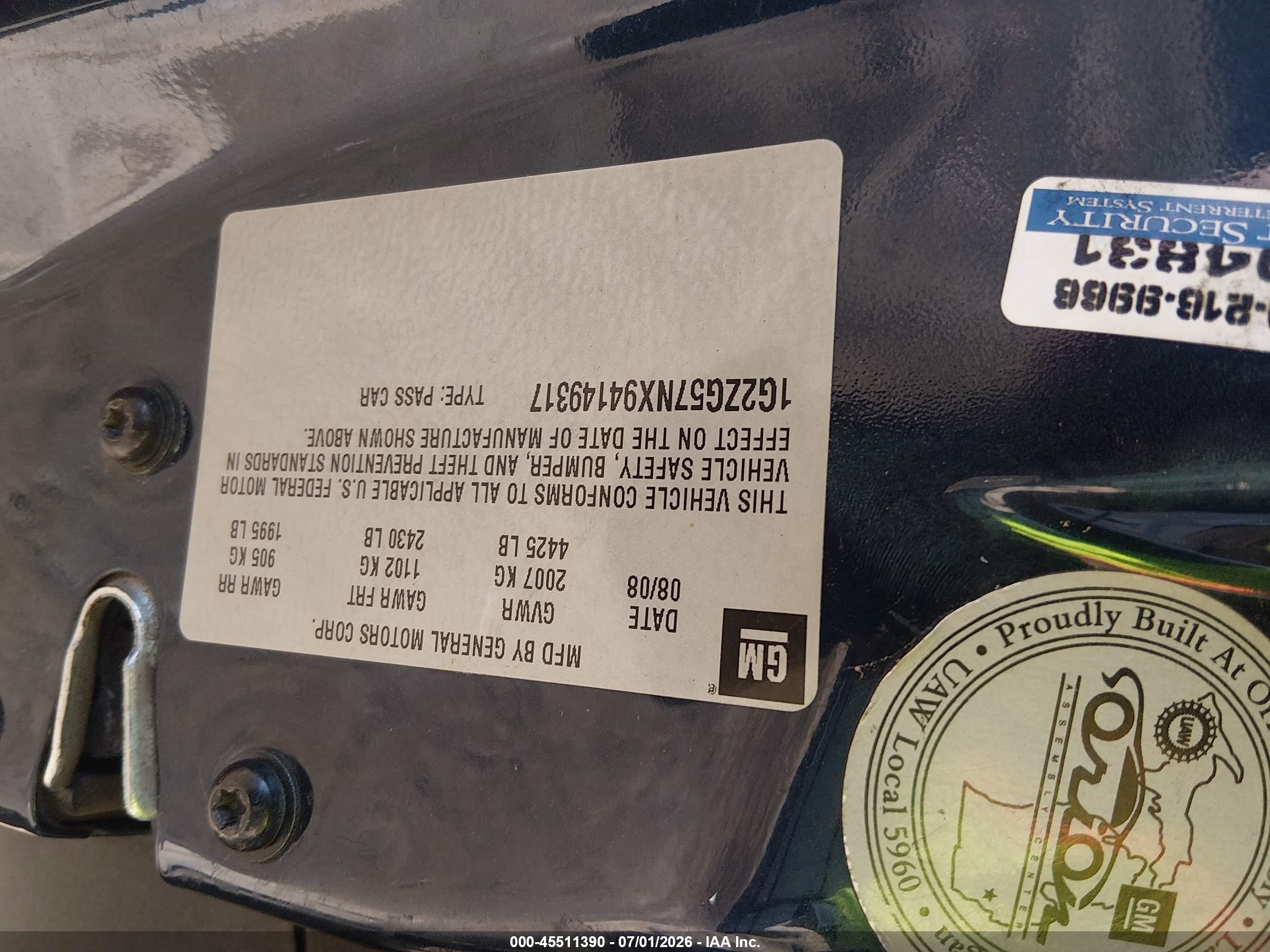 2009 Pontiac G6   Синий vin: 1G2ZG57NX94149317