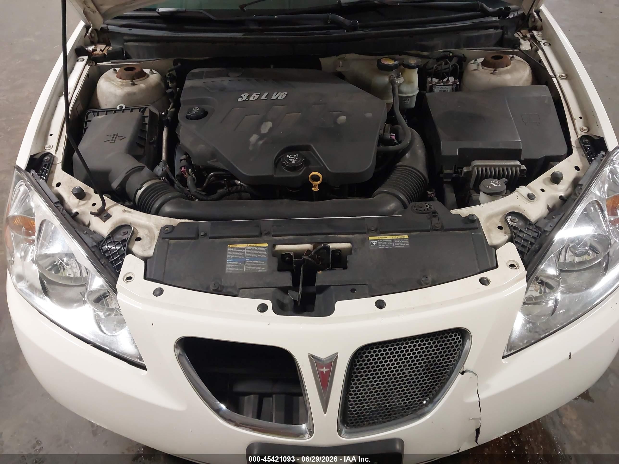 2007 Pontiac G6 White vin: 1G2ZG58N774181802