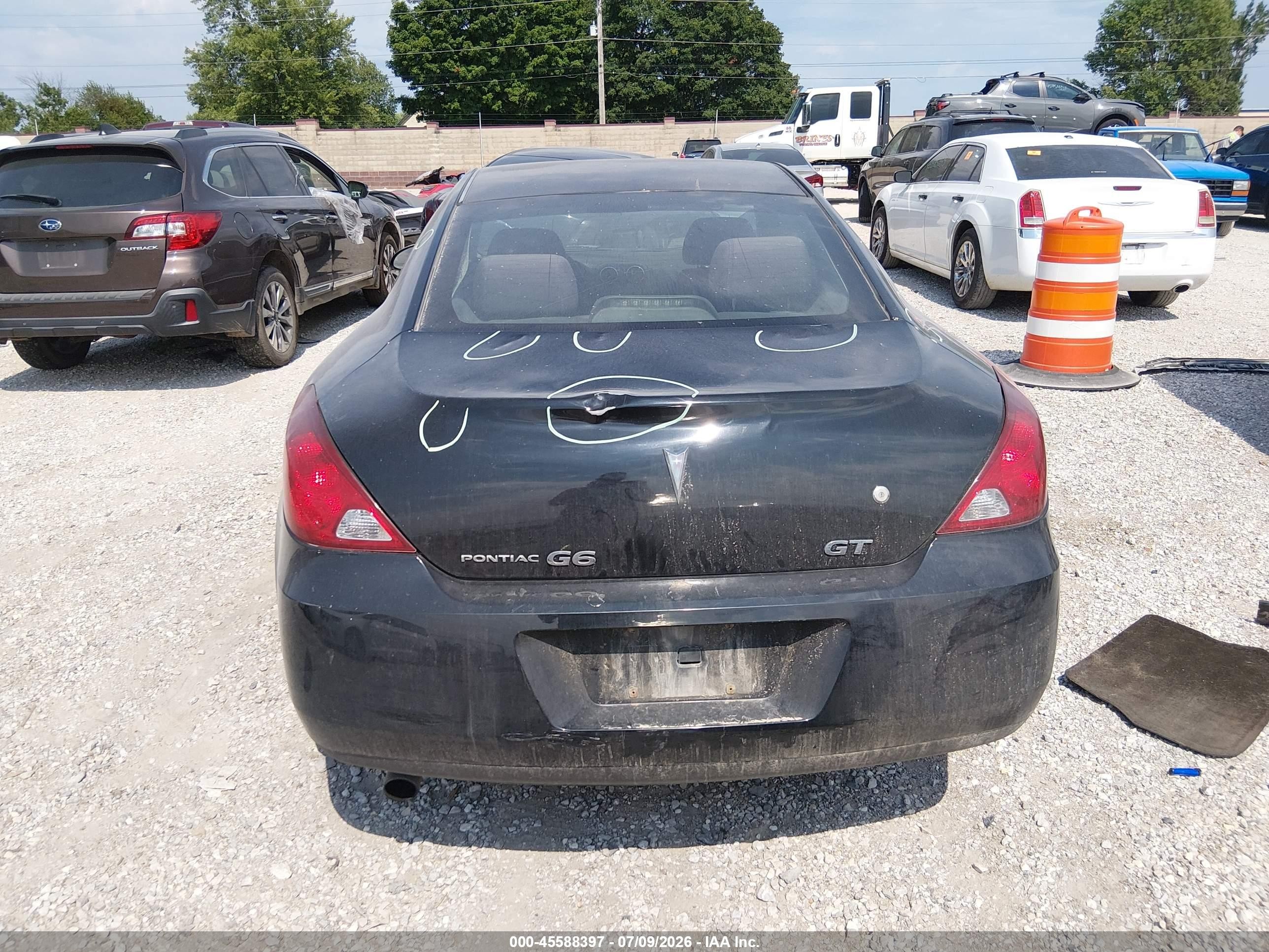 2006 Pontiac G6 Gt Black vin: 1G2ZH158264182133