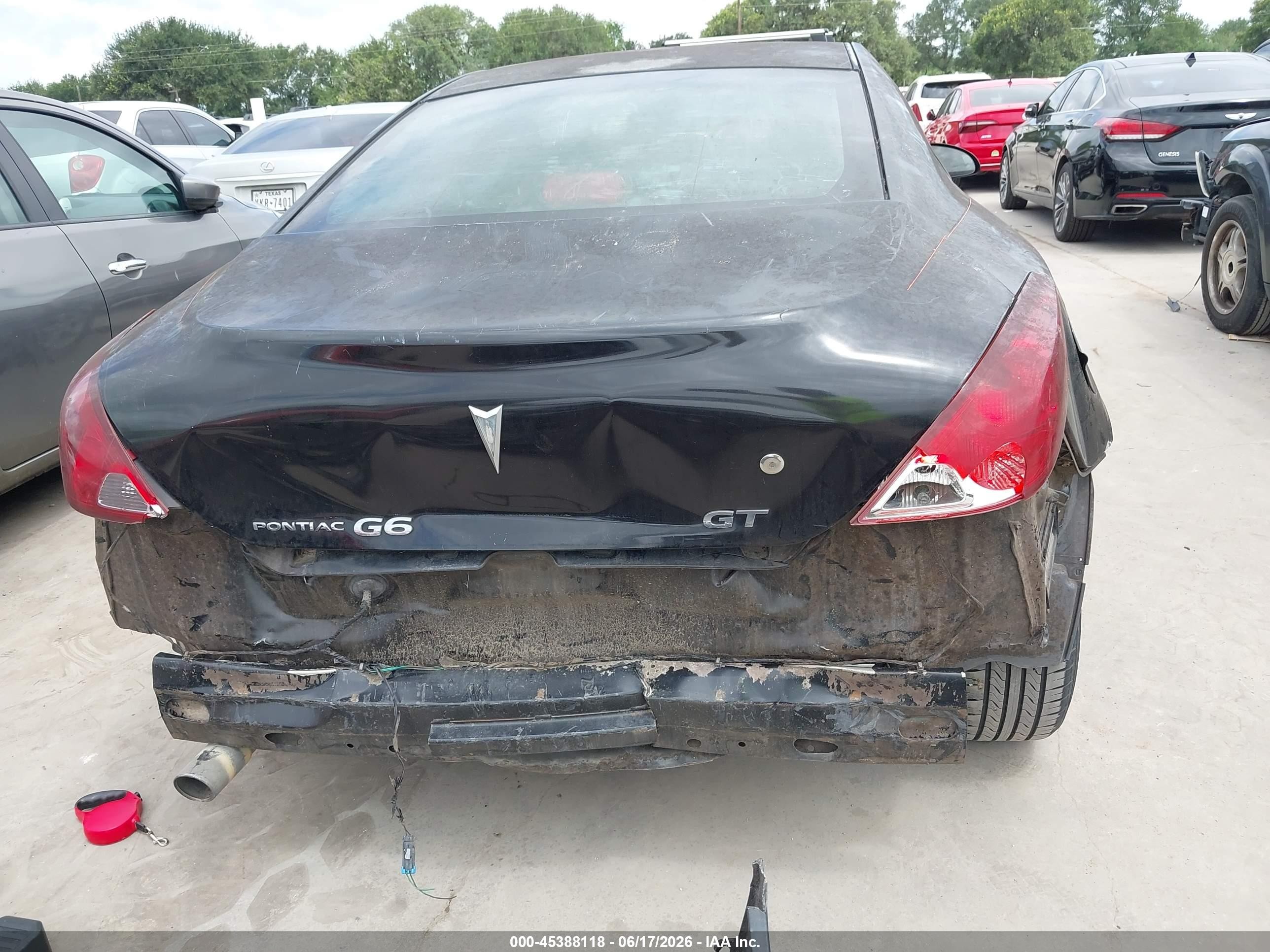 2006 Pontiac G6 Gt Black vin: 1G2ZH158864272693