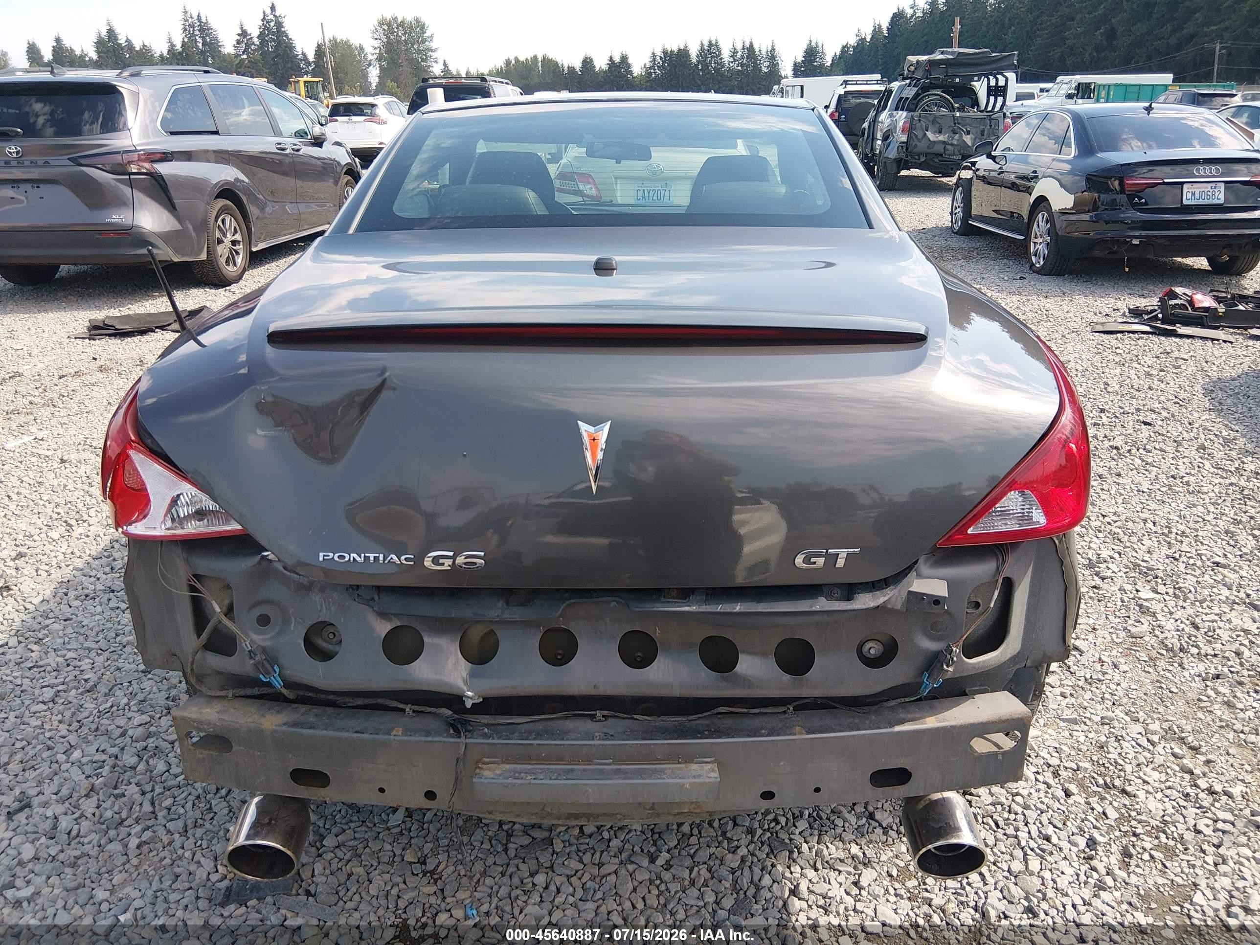 2007 Pontiac G6 Gt Серый vin: 1G2ZH361974183312
