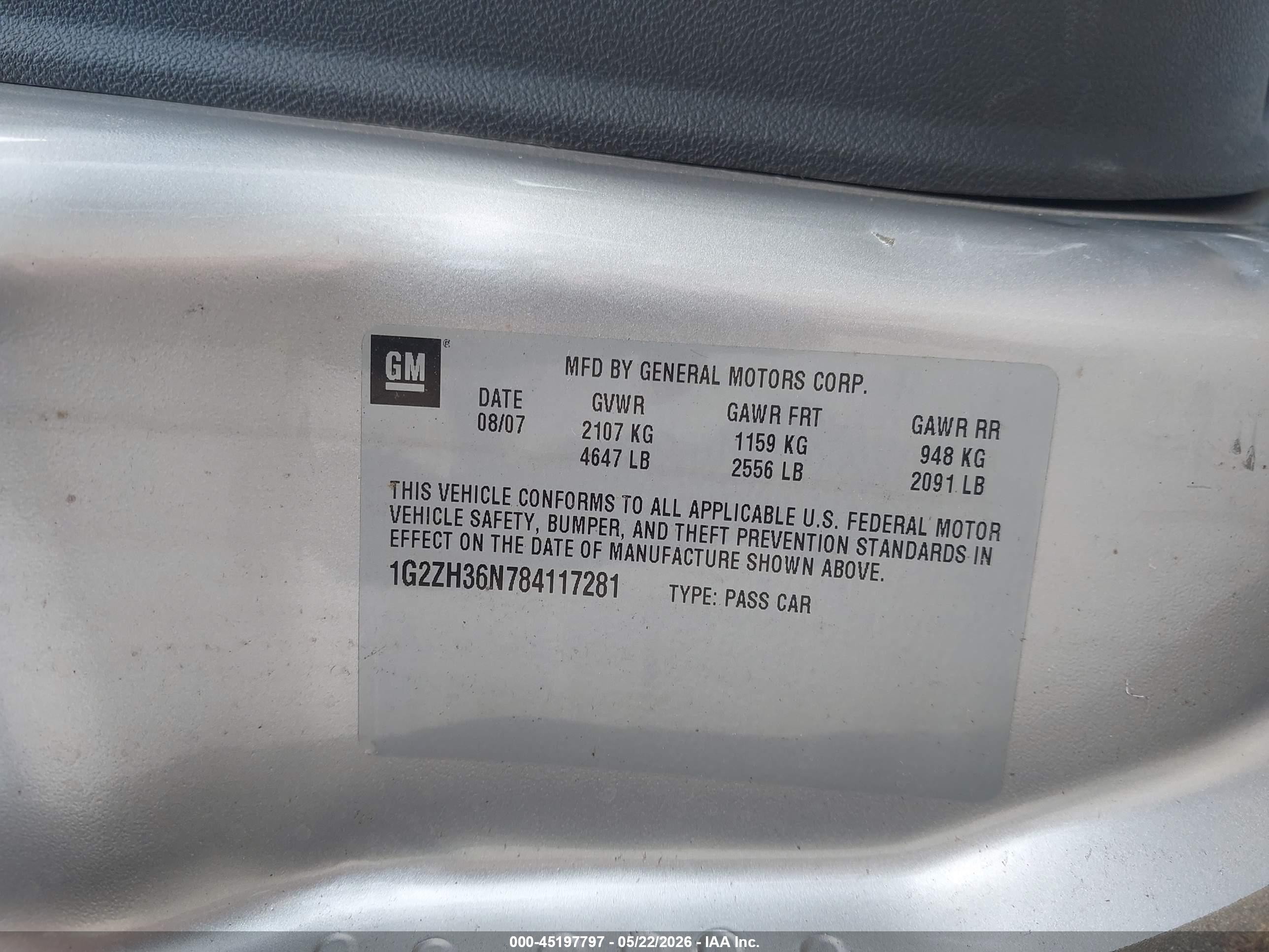 2008 Pontiac G6 Gt Silver vin: 1G2ZH36N784117281