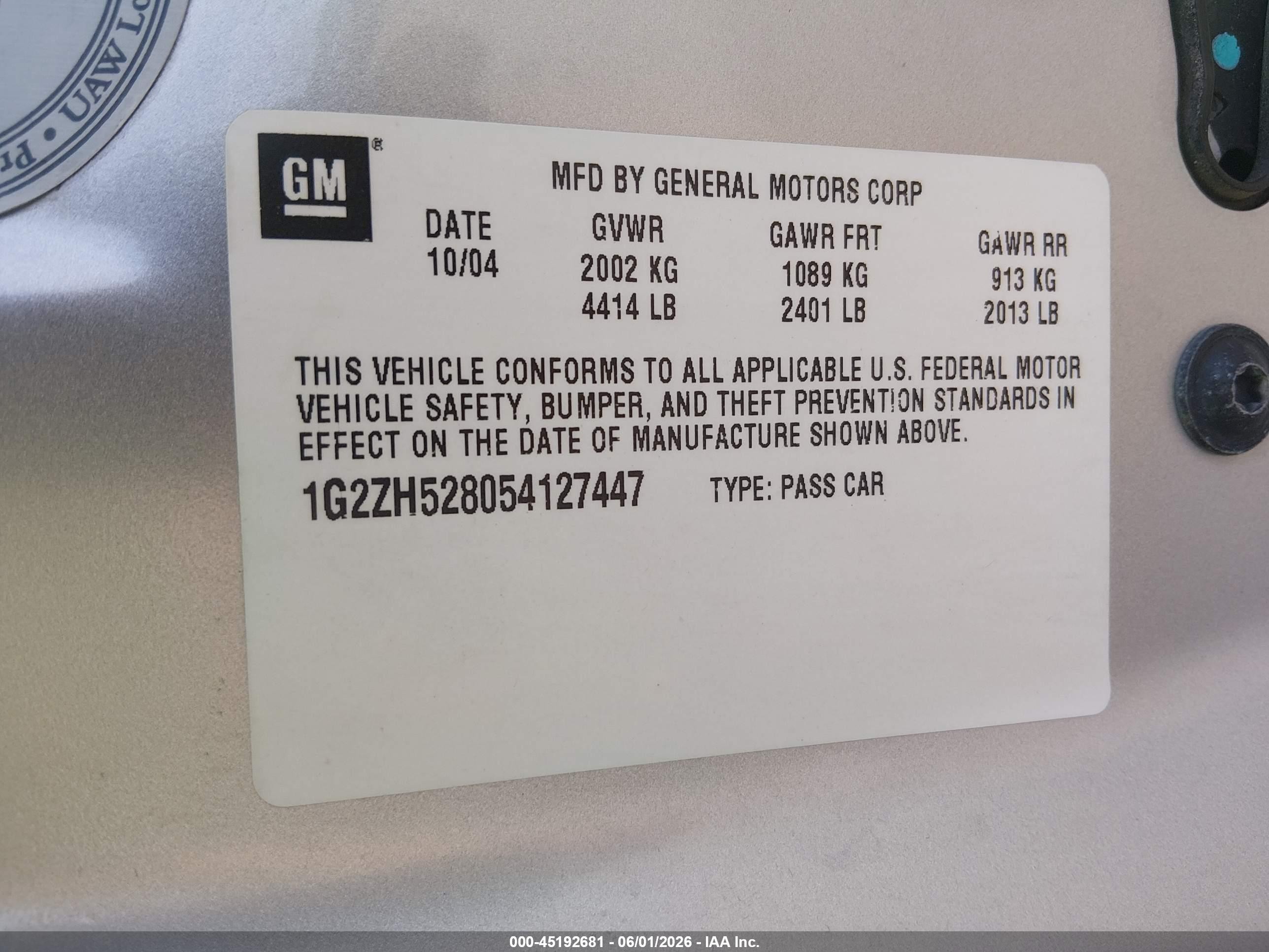 2005 Pontiac G6 Gt Silver vin: 1G2ZH528054127447