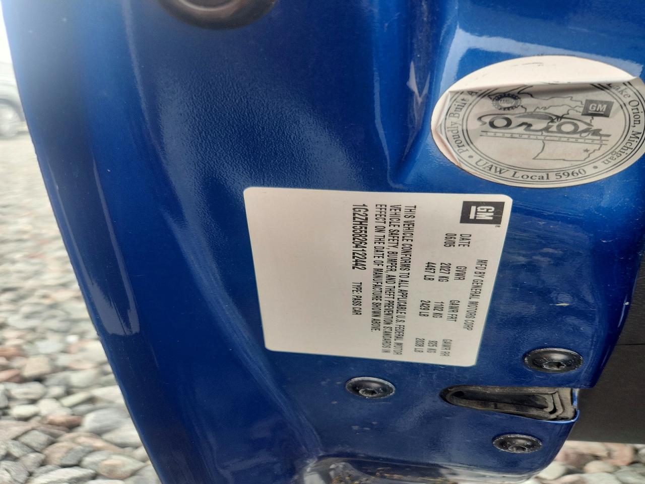 2006 Pontiac G6 Gt Blue vin: 1G2ZH558264122442