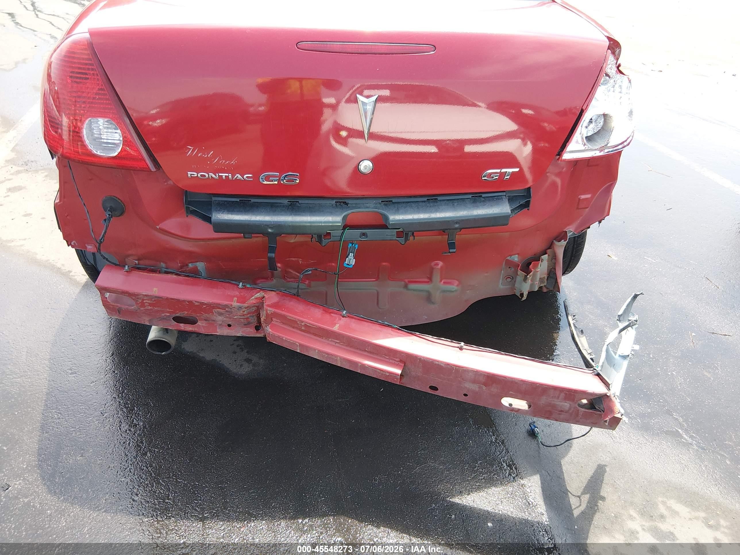 2006 Pontiac G6 Gt Red vin: 1G2ZH558464243151