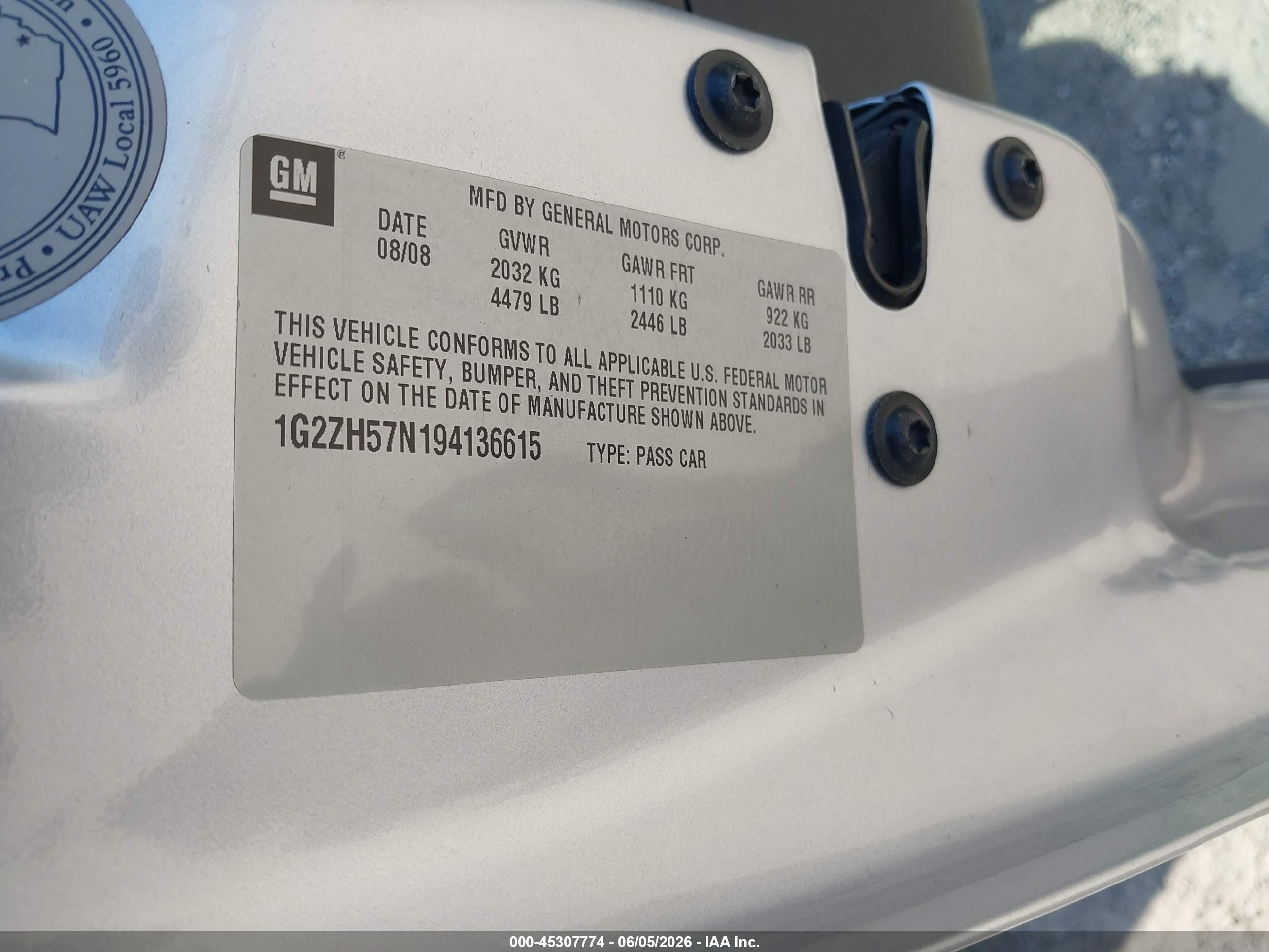 2009 Pontiac G6 Gt Silver vin: 1G2ZH57N194136615