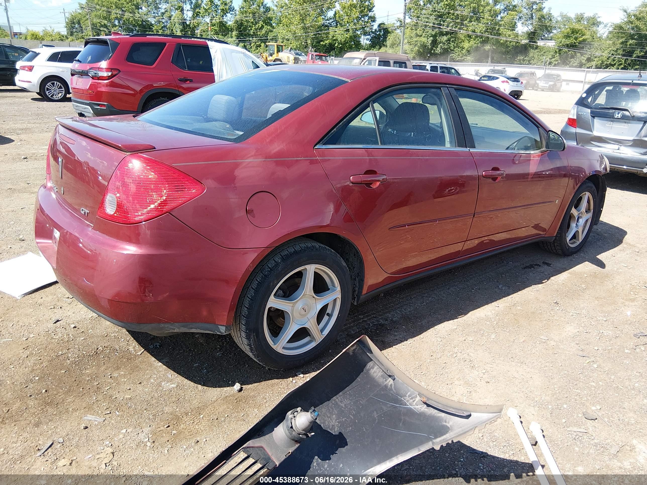 2008 Pontiac G6 Gt Burgundy vin: 1G2ZH57N284201325