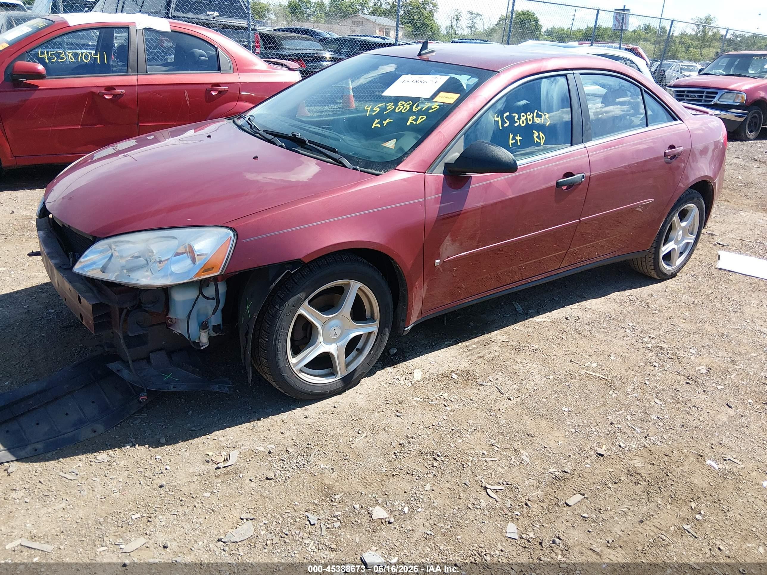 2008 Pontiac G6 Gt Burgundy vin: 1G2ZH57N284201325