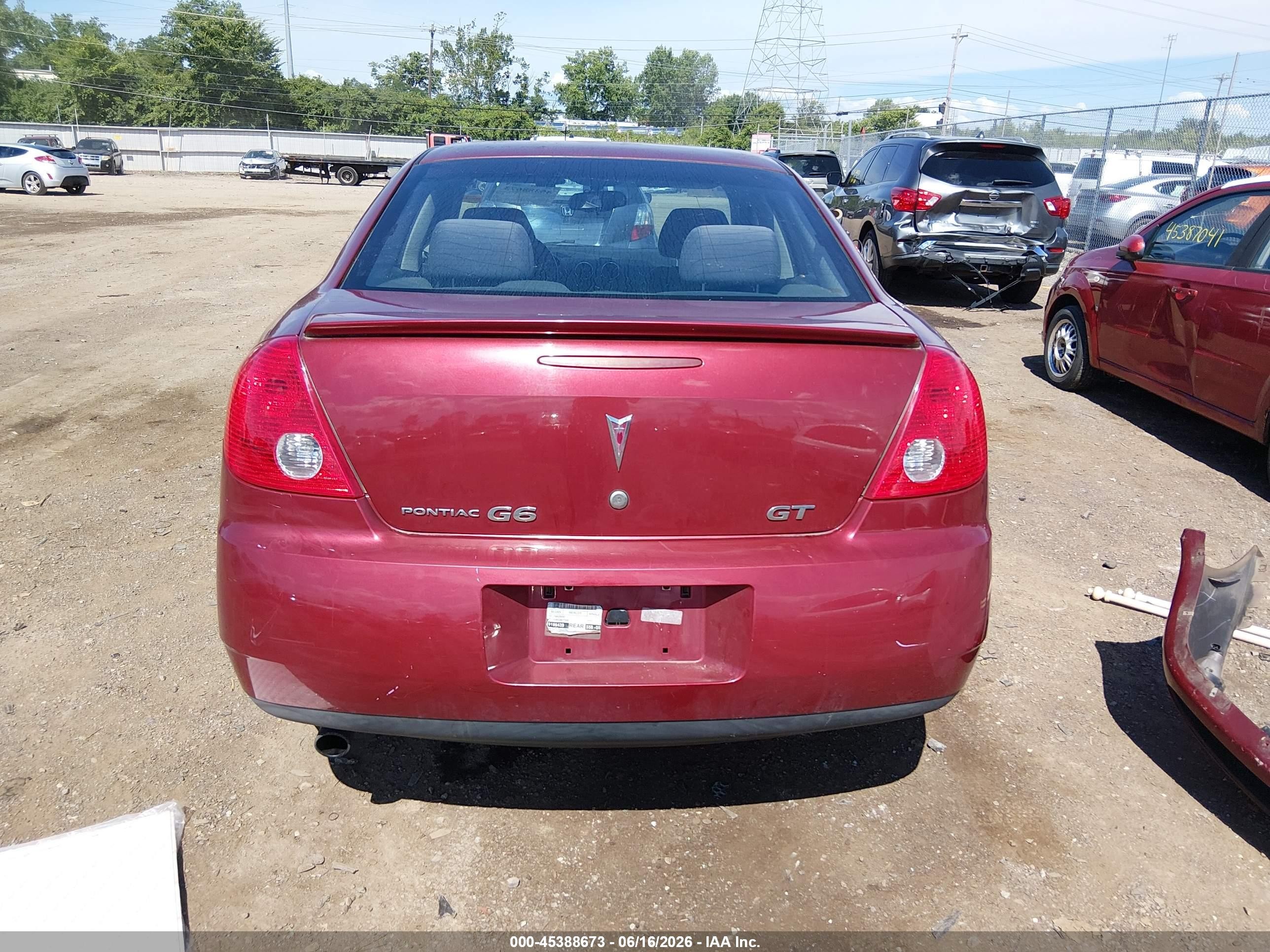 2008 Pontiac G6 Gt Burgundy vin: 1G2ZH57N284201325