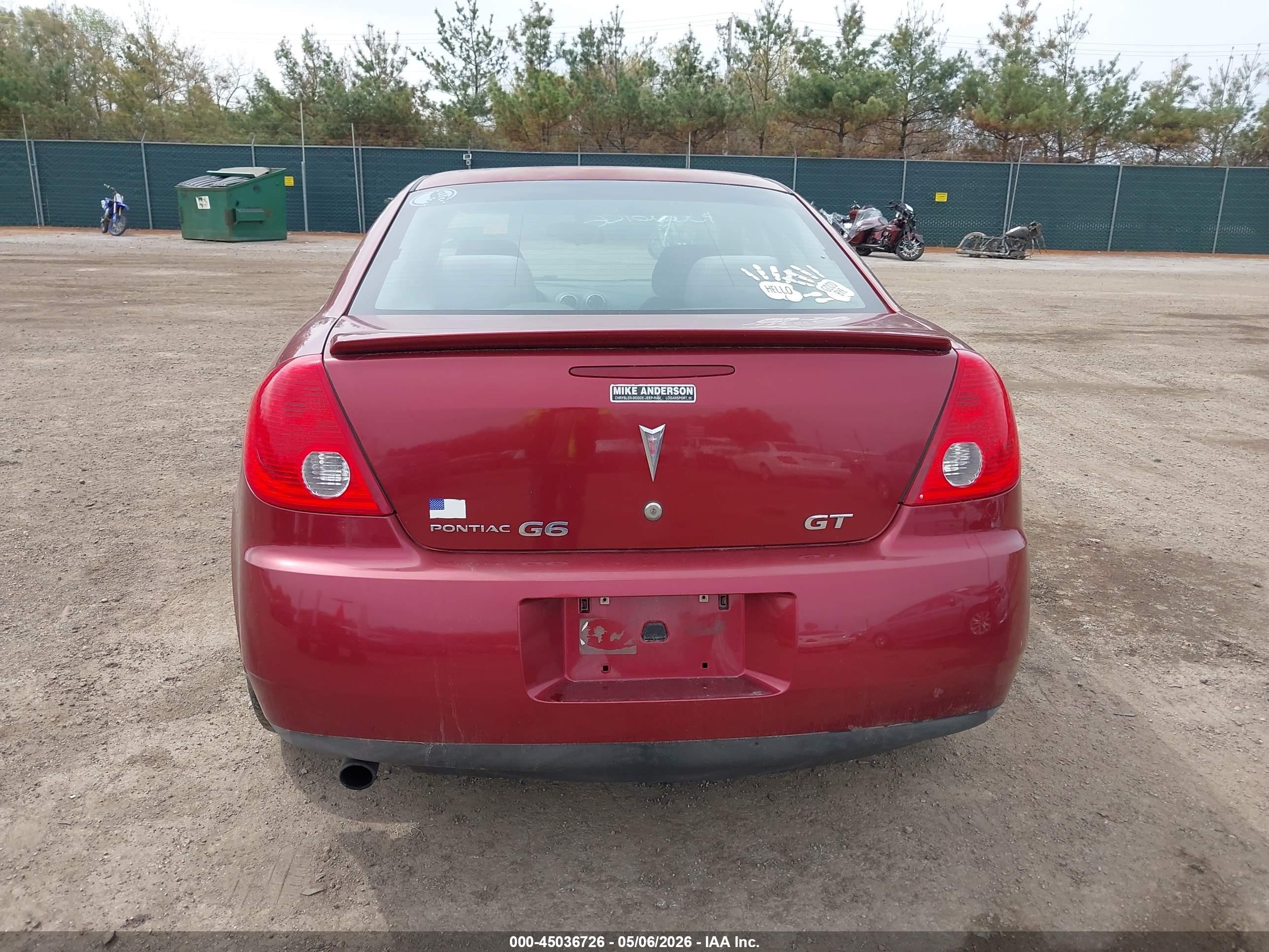 2008 Pontiac G6 Gt Maroon vin: 1G2ZH57N584199036
