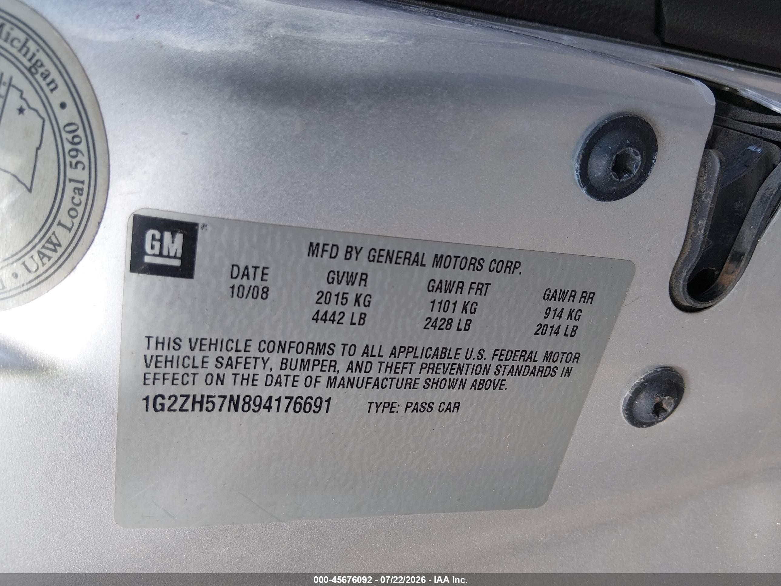 2009 Pontiac G6 Gt Silver vin: 1G2ZH57N894176691